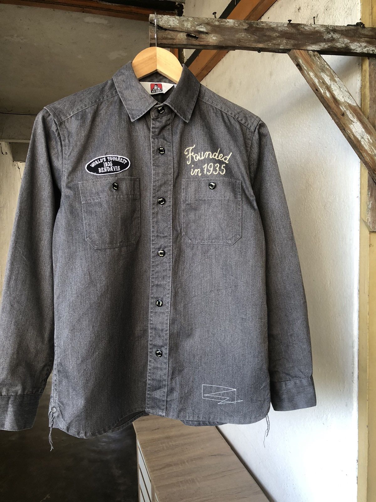 Ben Davis Vintage Ben Davis Strong & Sturdy Denim Work Shirt Size US S / EU 44-46 / 1 - 5 Thumbnail