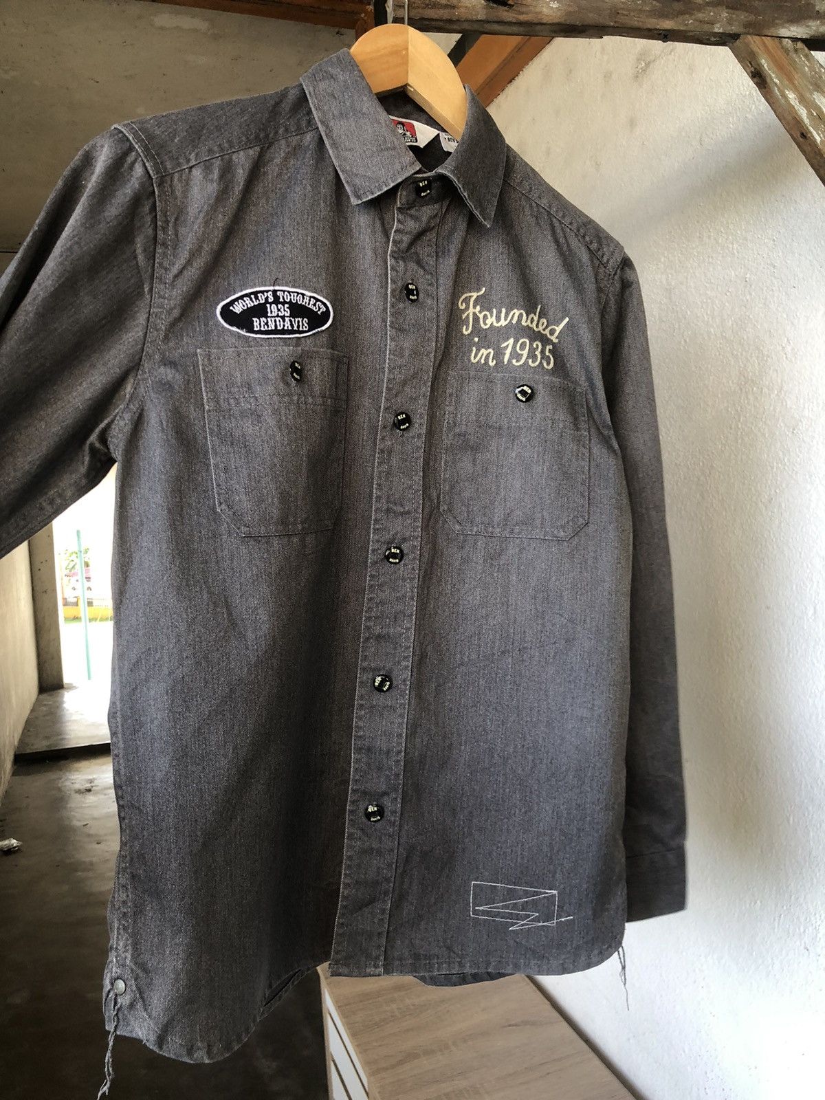 Ben Davis Vintage Ben Davis Strong & Sturdy Denim Work Shirt Size US S / EU 44-46 / 1 - 12 Thumbnail