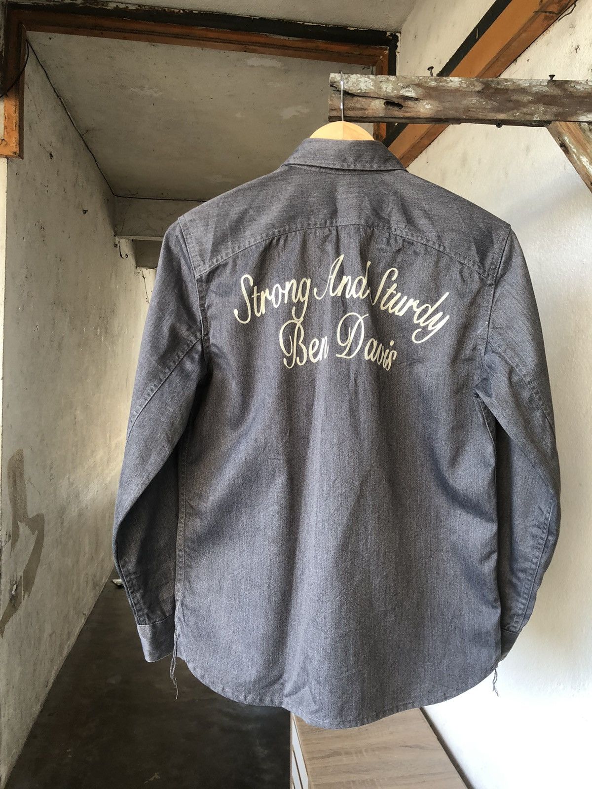 Ben Davis Vintage Ben Davis Strong & Sturdy Denim Work Shirt Size US S / EU 44-46 / 1 - 13 Thumbnail
