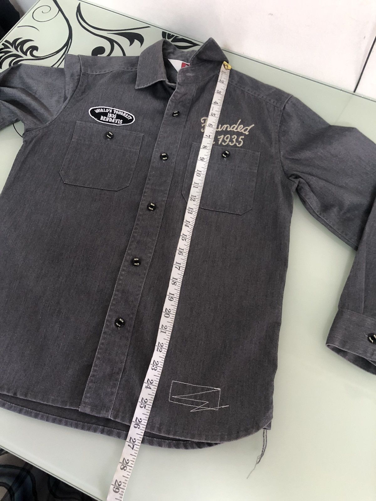 Ben Davis Vintage Ben Davis Strong & Sturdy Denim Work Shirt Size US S / EU 44-46 / 1 - 21 Thumbnail