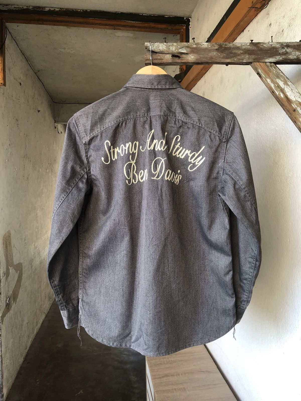 Ben Davis Vintage Ben Davis Strong & Sturdy Denim Work Shirt Size US S / EU 44-46 / 1 - 2 Thumbnail