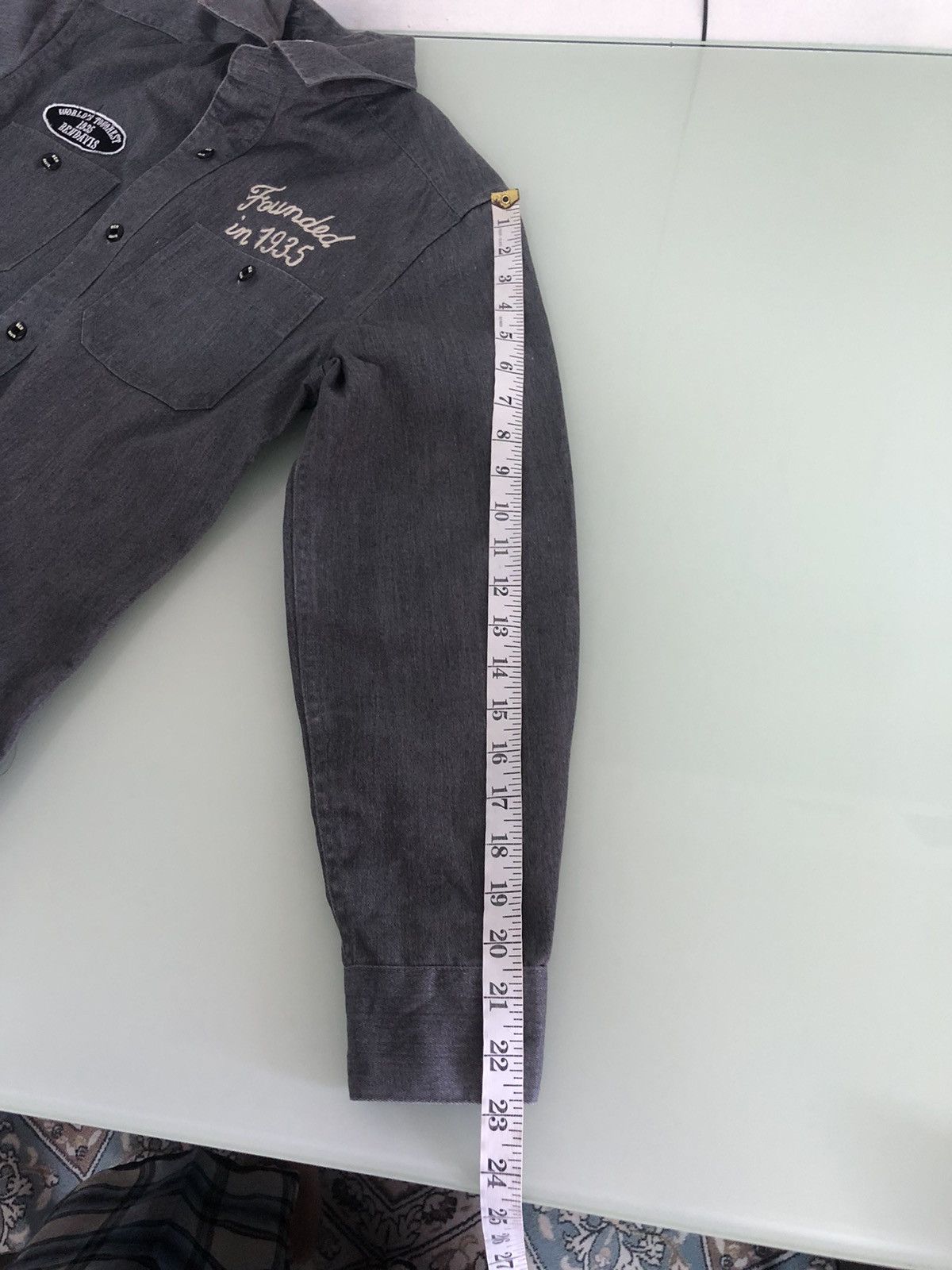 Ben Davis Vintage Ben Davis Strong & Sturdy Denim Work Shirt Size US S / EU 44-46 / 1 - 23 Thumbnail