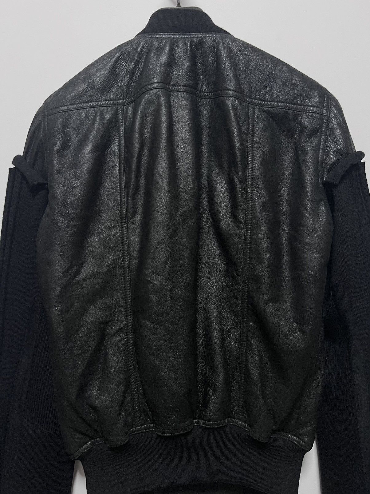 Rick Owens Rick Owens Sisyphus F/W 18 Leather Jersey Bomber Jacket Size US M / EU 48-50 / 2 - 6 Thumbnail