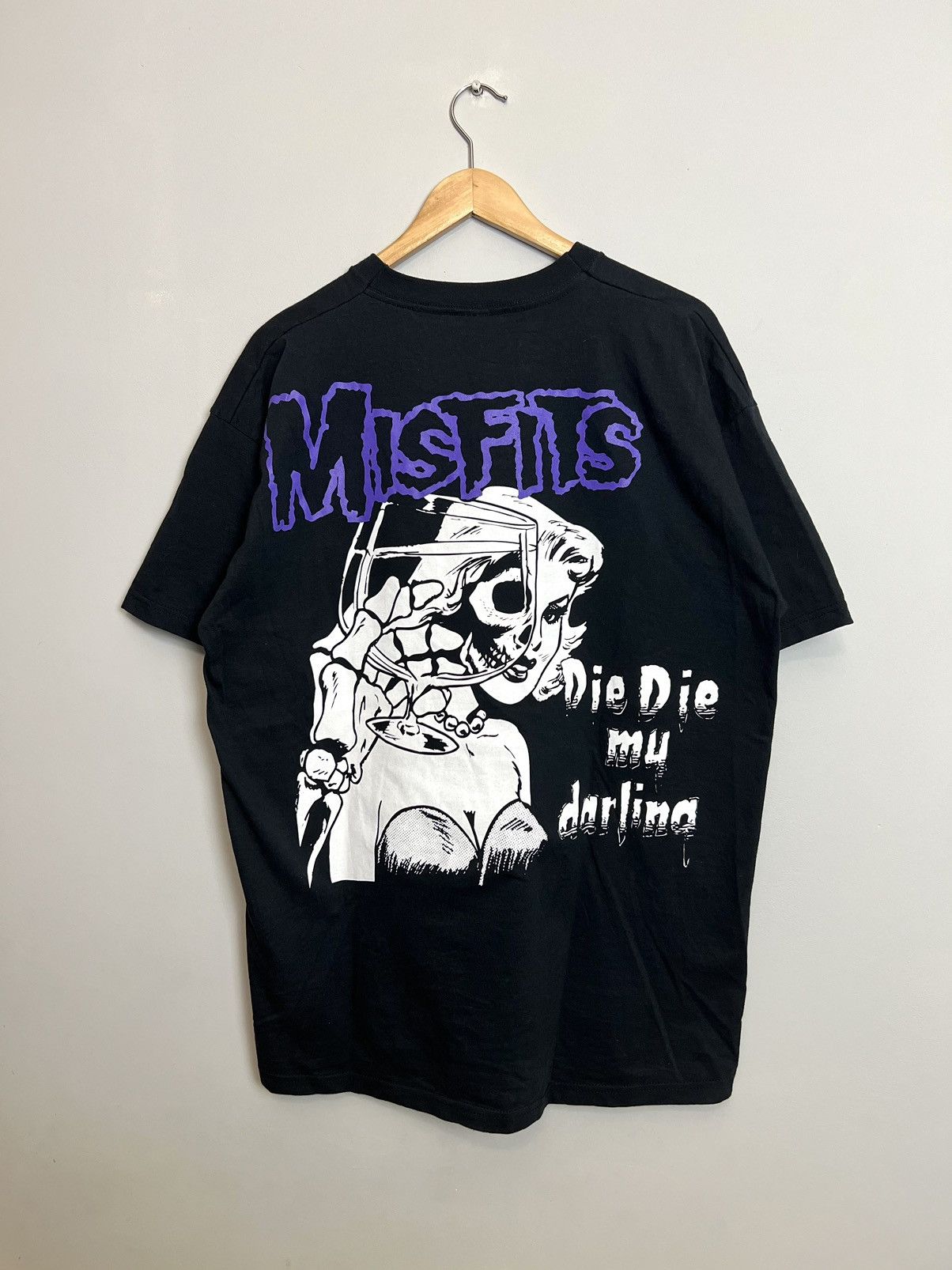 image of Band Tees x Misfits 00S Misfits Die Darling Vintage Punk Band Tshirt in Black, Men's (Size XL)