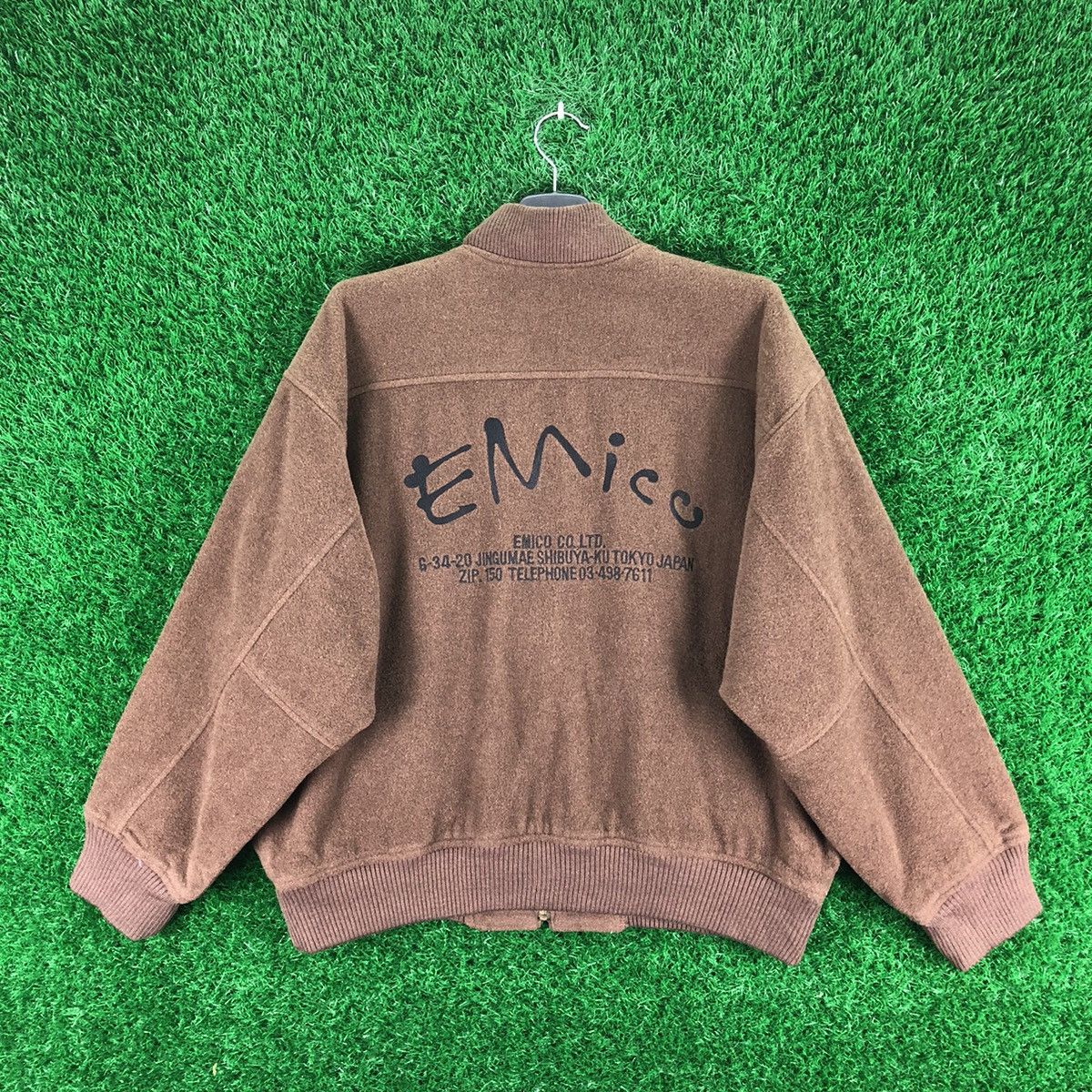 Japanese Brand Vintage 90's Wool Bomber Jacket Embroidery By Emico Size US XL / EU 56 / 4 - 4 Thumbnail