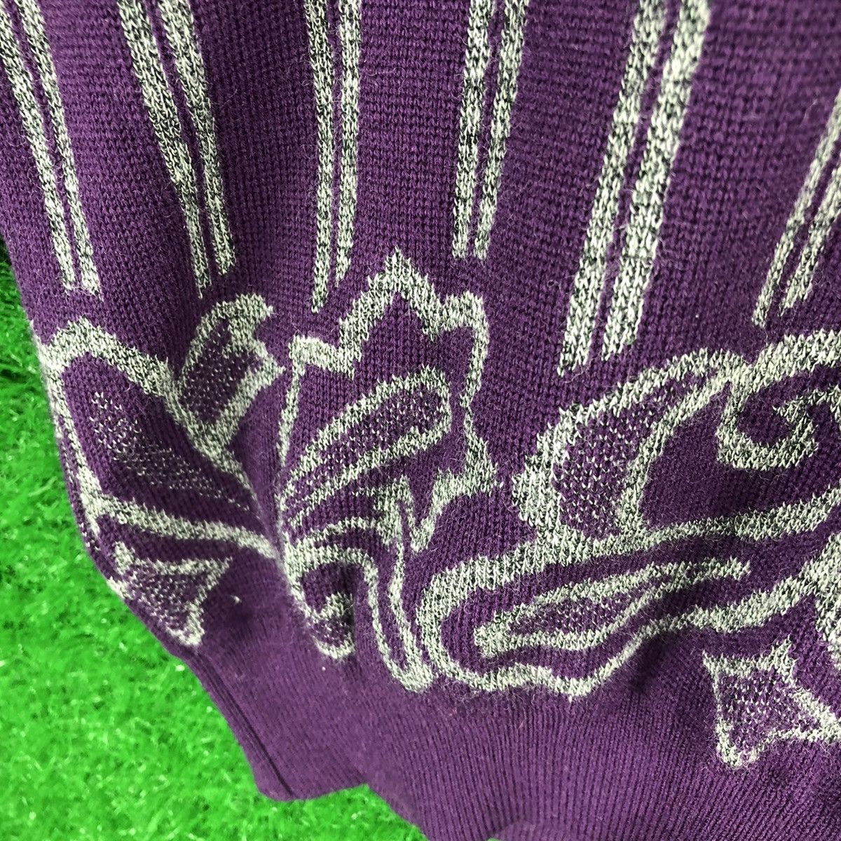 Japanese Brand Vintage 80's Knit Sweater V Neck Vidi Vici x Mizuno Size M / US 6-8 / IT 42-44 - 8 Thumbnail