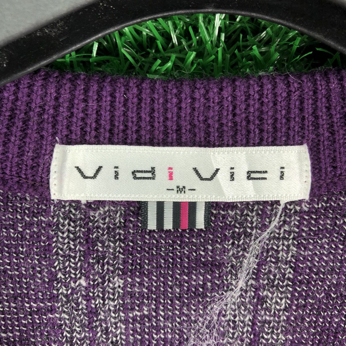 Japanese Brand Vintage 80's Knit Sweater V Neck Vidi Vici x Mizuno Size M / US 6-8 / IT 42-44 - 11 Thumbnail