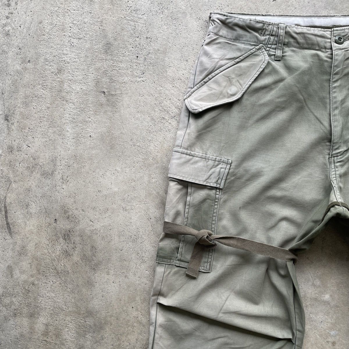 Japanese Brand Back Numbers Faded Green BONDAGE/PARACHUTE Cargo Pants Size US 33 - 5 Thumbnail
