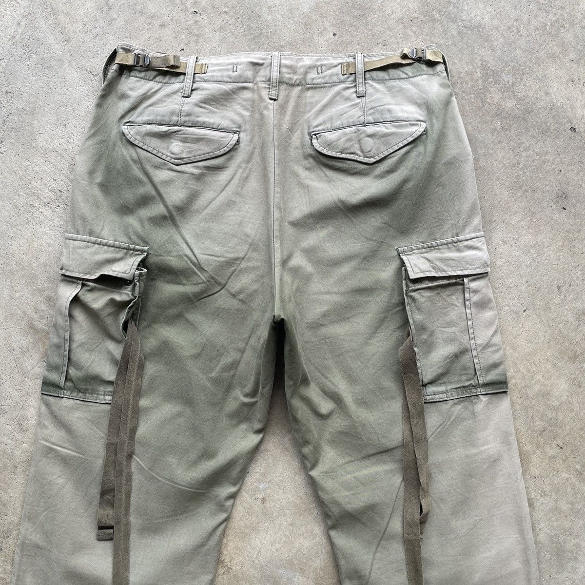 Japanese Brand Back Numbers Faded Green BONDAGE/PARACHUTE Cargo Pants Size US 33 - 12 Thumbnail
