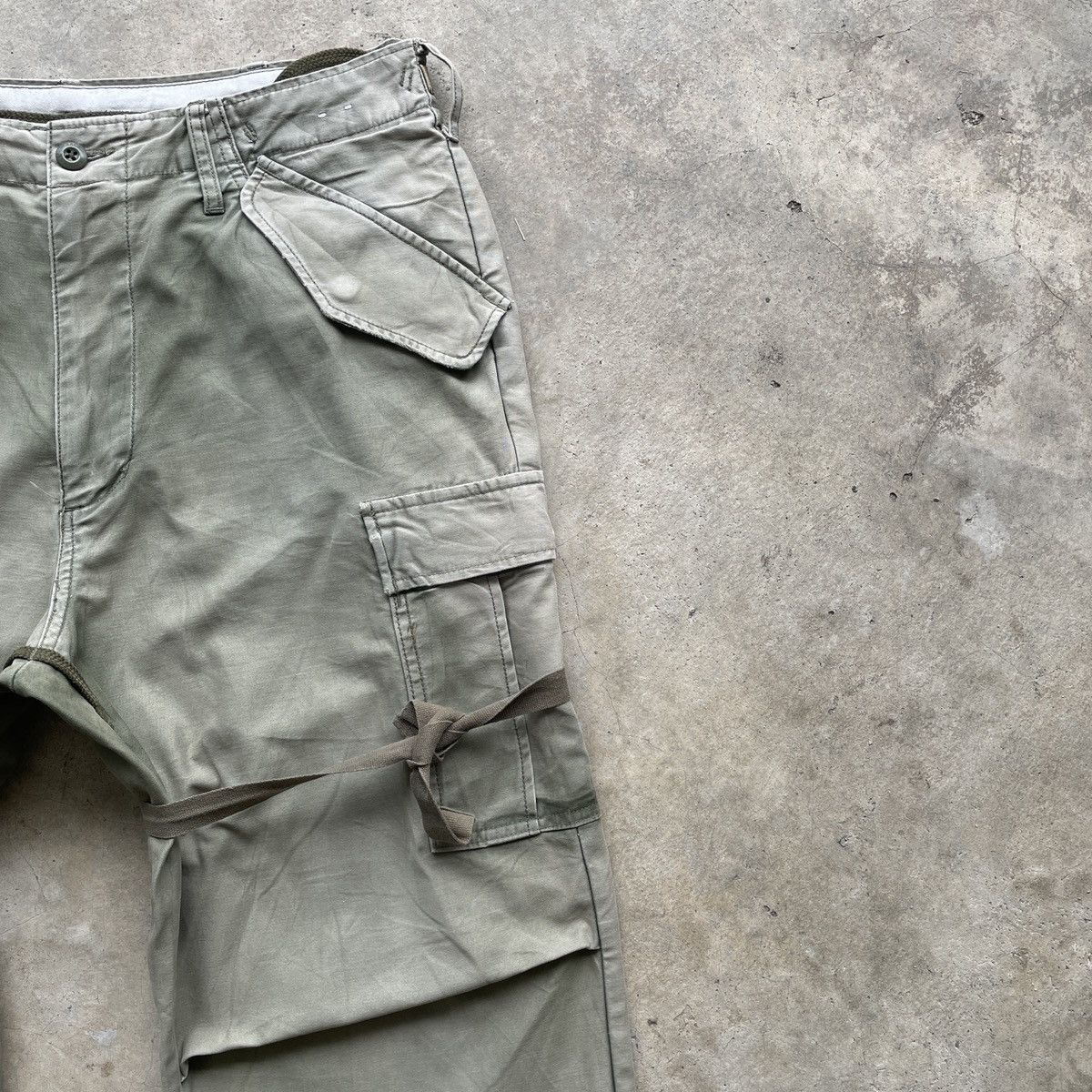 Japanese Brand Back Numbers Faded Green BONDAGE/PARACHUTE Cargo Pants Size US 33 - 6 Thumbnail
