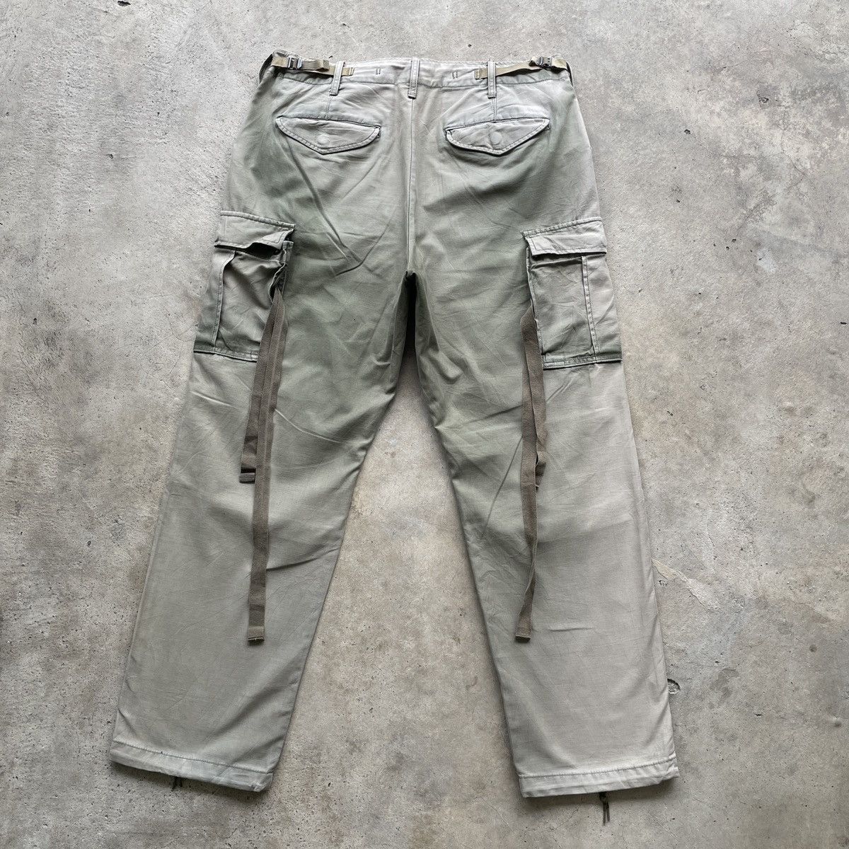 Japanese Brand Back Numbers Faded Green BONDAGE/PARACHUTE Cargo Pants Size US 33 - 14 Thumbnail