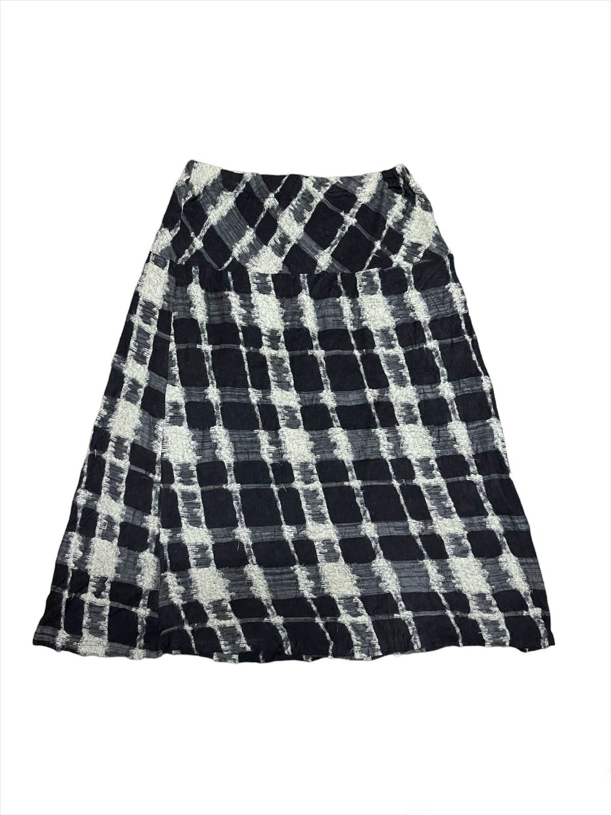 Designer × Issey Miyake × Japanese Brand One Set🔥Plantation Shadow Plaid Oversized Shirt&Skirt Size M / US 6-8 / IT 42-44 - 4 Thumbnail