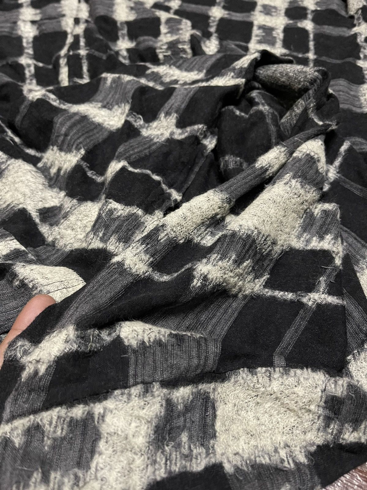 Designer × Issey Miyake × Japanese Brand One Set🔥Plantation Shadow Plaid Oversized Shirt&Skirt Size M / US 6-8 / IT 42-44 - 10 Thumbnail
