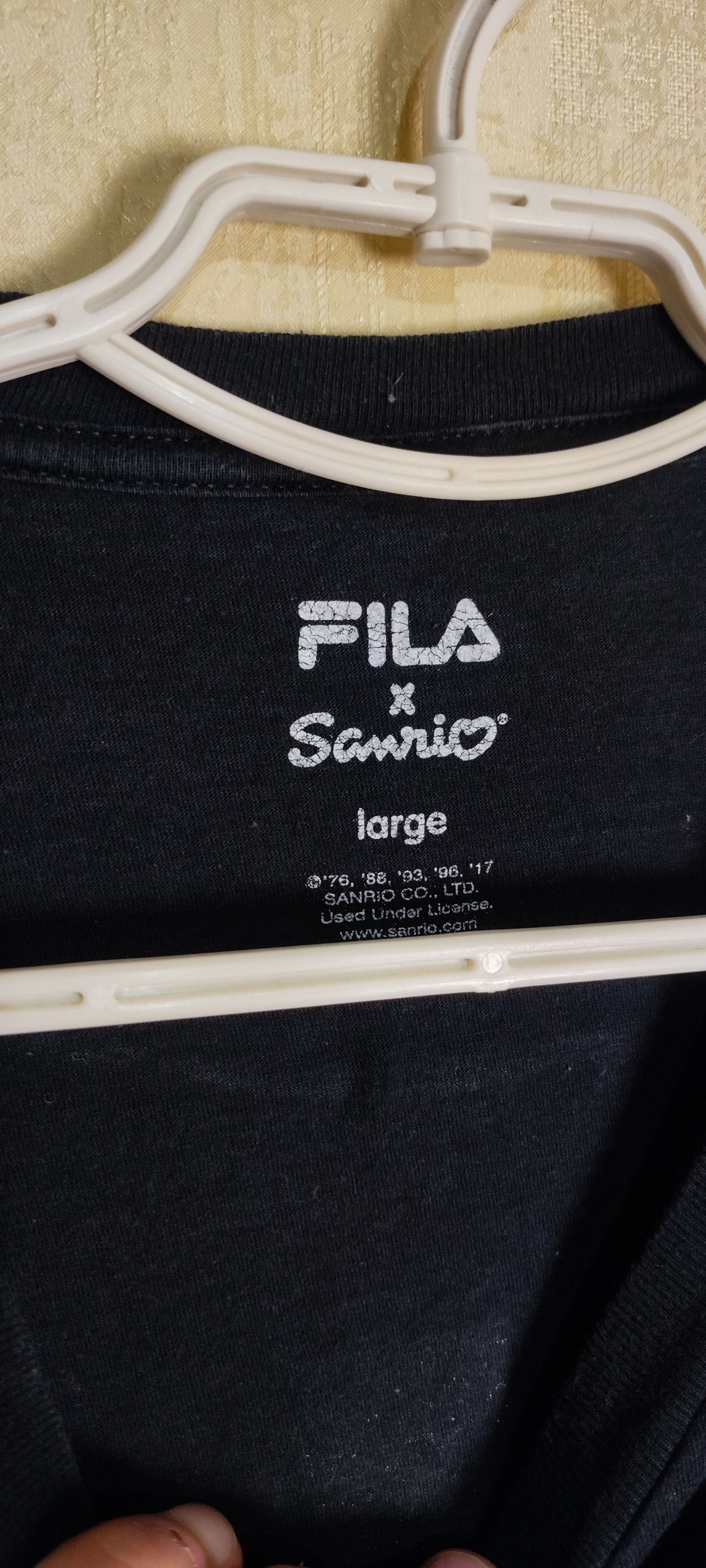 Anime × Fila × Japanese Brand Rare Sanrio HELLO KITTY FILA Collaboration Black Longsleeve Size US L / EU 52-54 / 3 - 7 Thumbnail