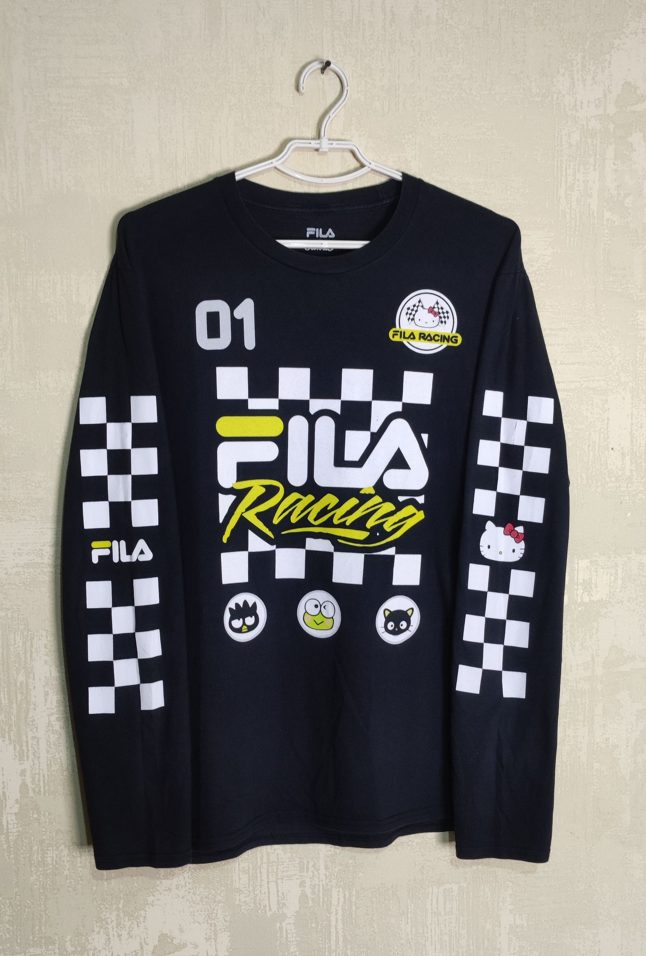 Anime × Fila × Japanese Brand Rare Sanrio HELLO KITTY FILA Collaboration Black Longsleeve Size US L / EU 52-54 / 3 - 1 Thumbnail