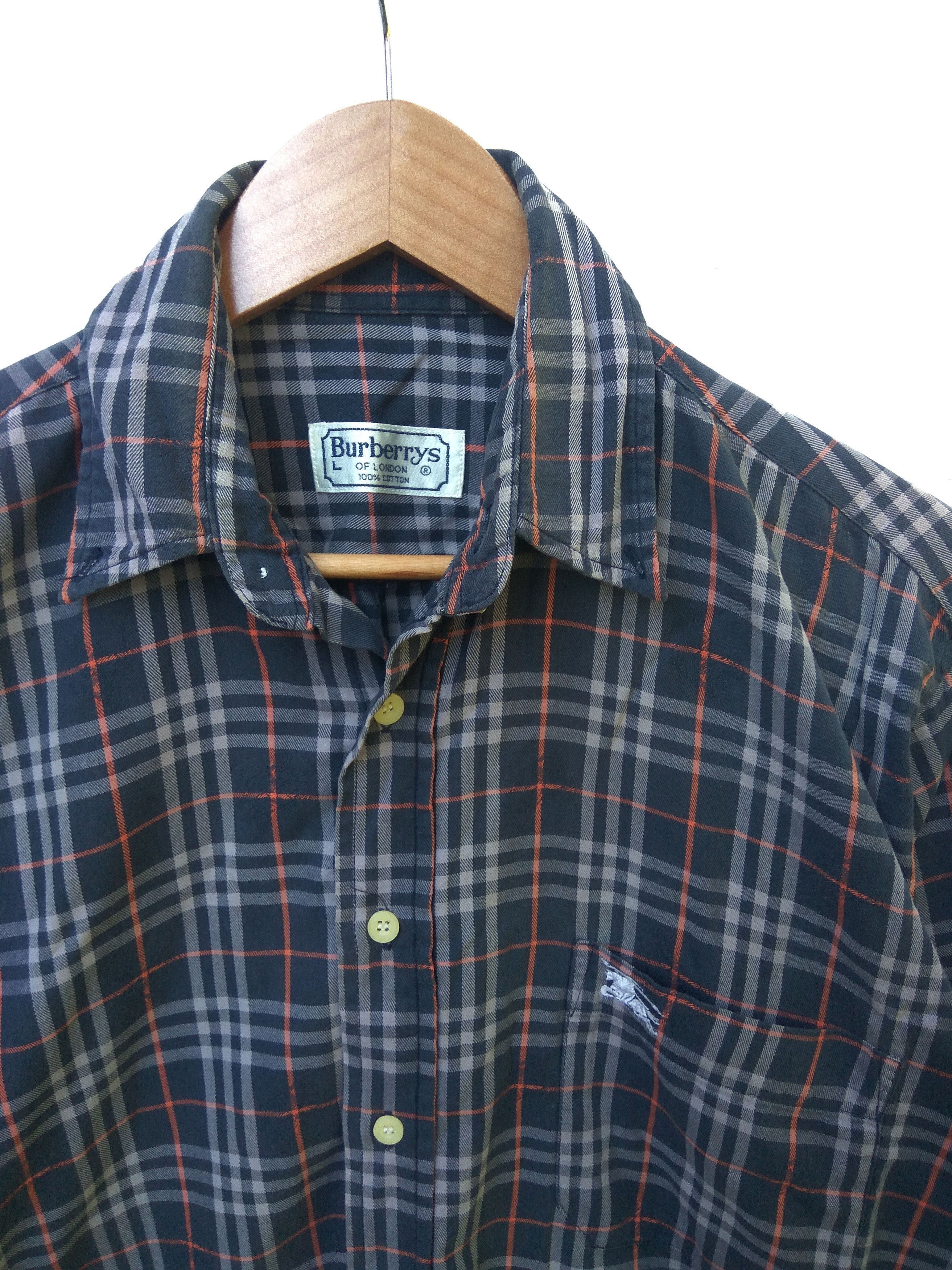 Burberry Vintage Burberrys Nova Check shirt button up Size US L / EU 52-54 / 3 - 2 Thumbnail