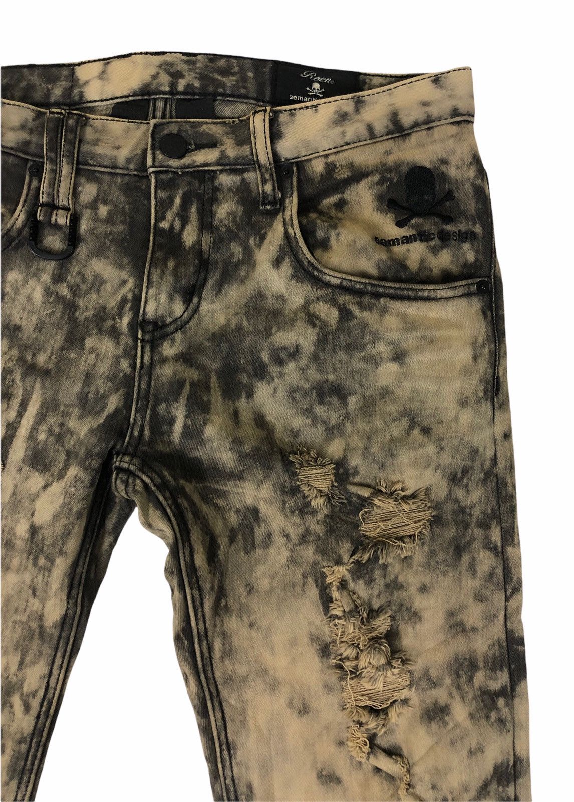 Japanese Brand Roen x Semantic Design Bleach Denim Jeans Size US 31 - 6 Thumbnail