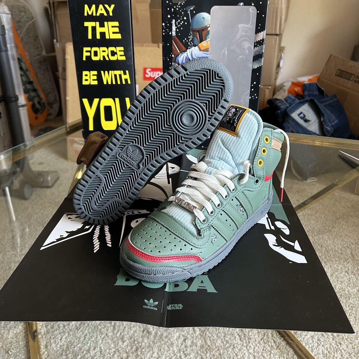 Adidas × Star Wars 2020 EMPiRE STRiKES BACK BOBA FETT TOP TEN Hi POUCH FZ3465 Size US 7.5 / EU 40-41 - 8 Thumbnail
