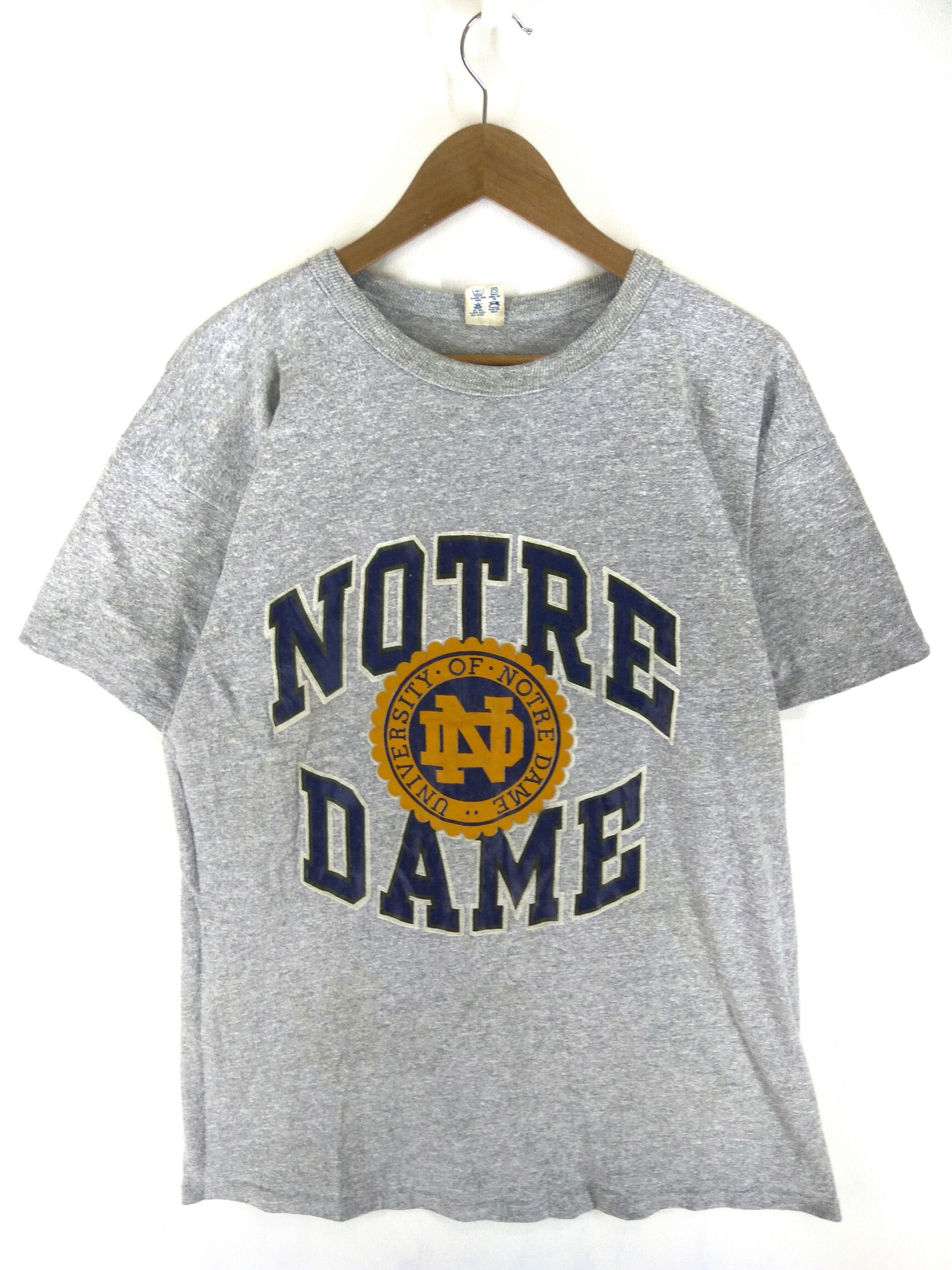 Champion × Vintage Vintage 80s Vintage Champion NOTRE DAME t shirt rayon Size US L / EU 52-54 / 3 - 1 Thumbnail