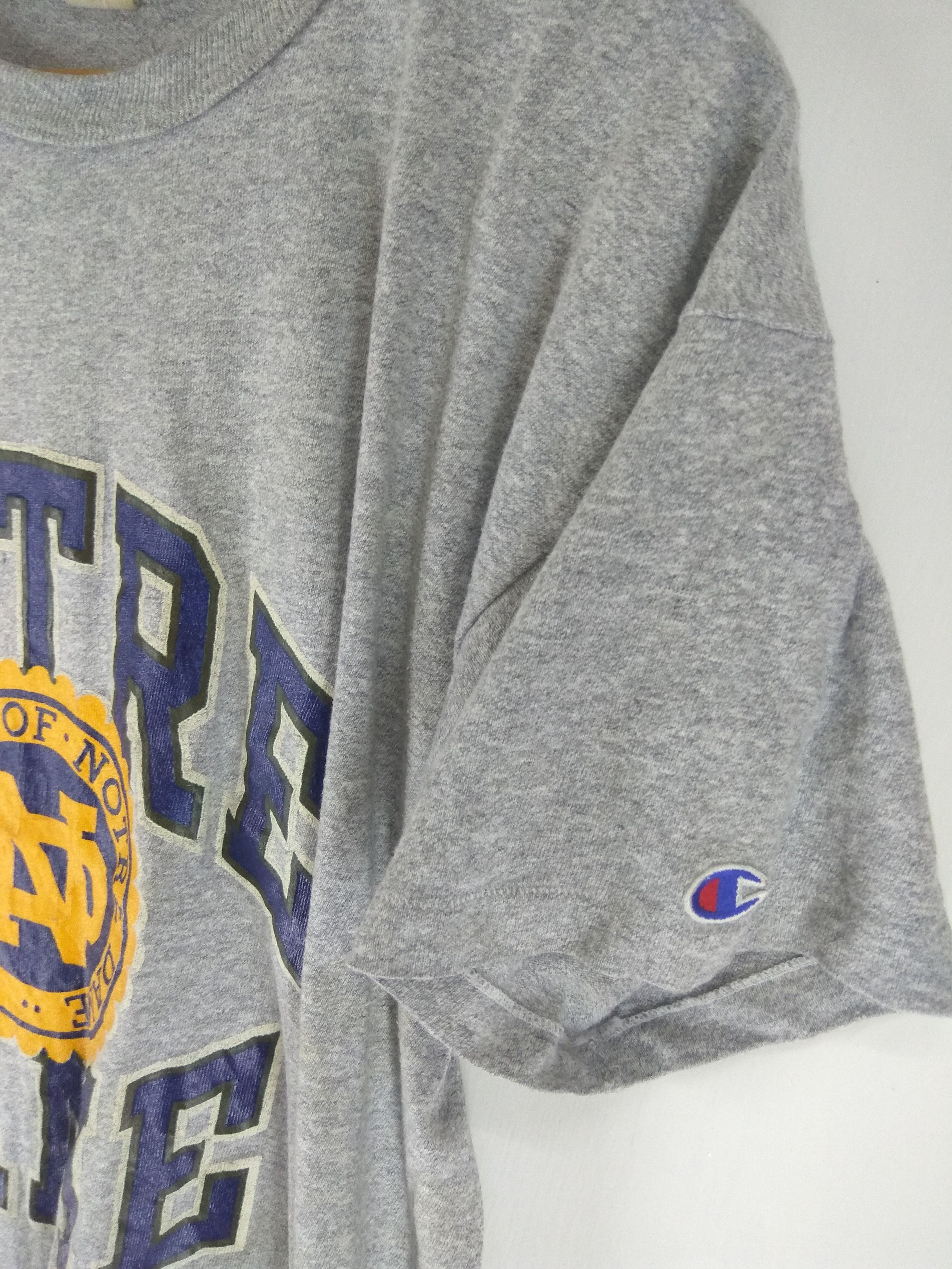 Champion × Vintage Vintage 80s Vintage Champion NOTRE DAME t shirt rayon Size US L / EU 52-54 / 3 - 6 Thumbnail
