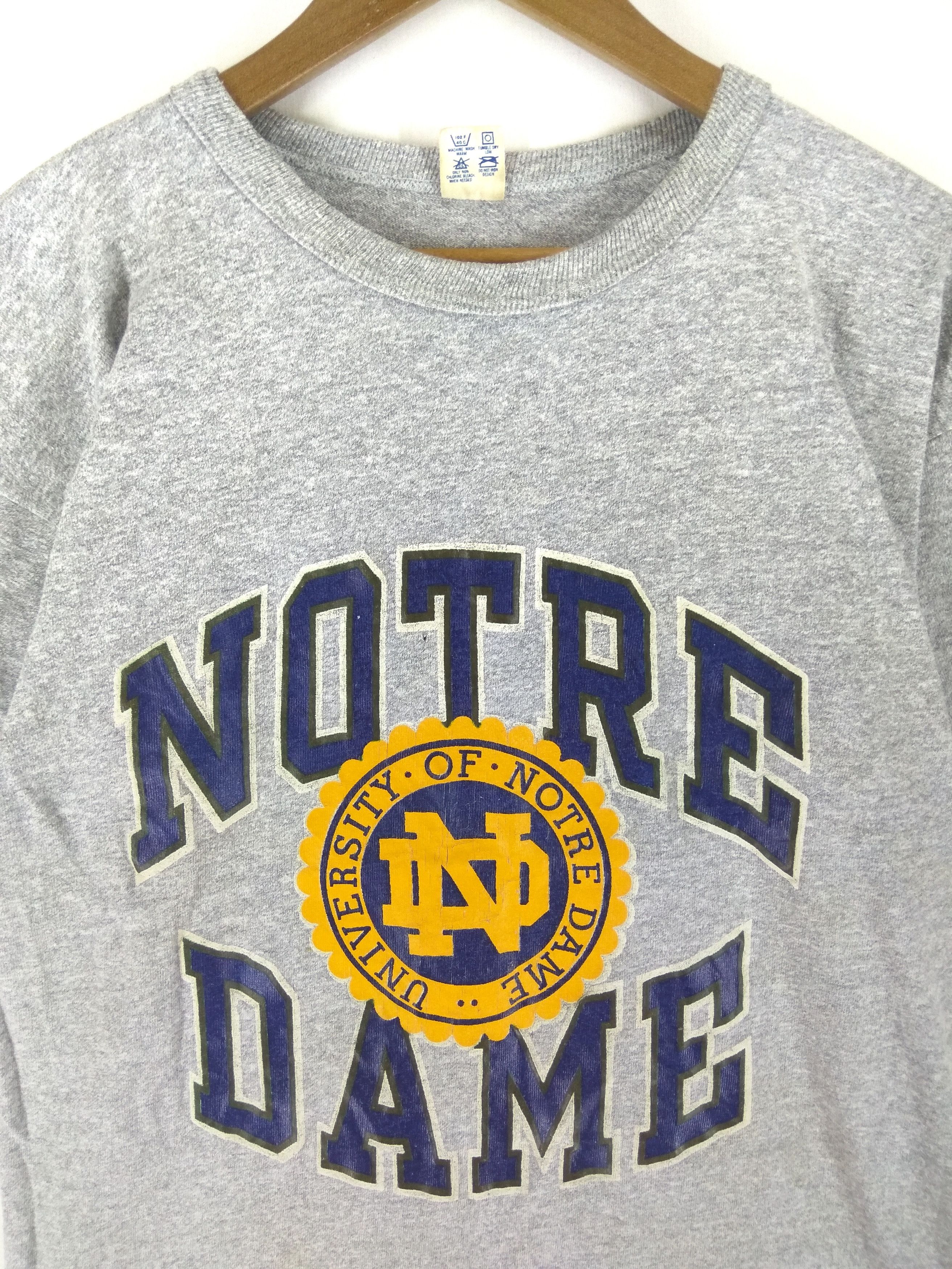 Champion × Vintage Vintage 80s Vintage Champion NOTRE DAME t shirt rayon Size US L / EU 52-54 / 3 - 2 Thumbnail