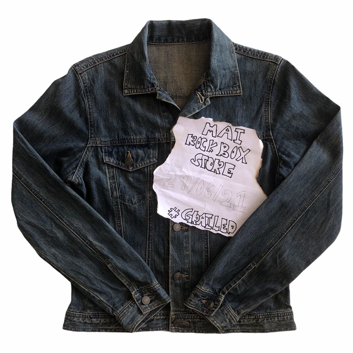 Japanese Brand Vintage 90's Trucker Jacket Denim Size US XS / EU 42 / 0 - 1 Thumbnail