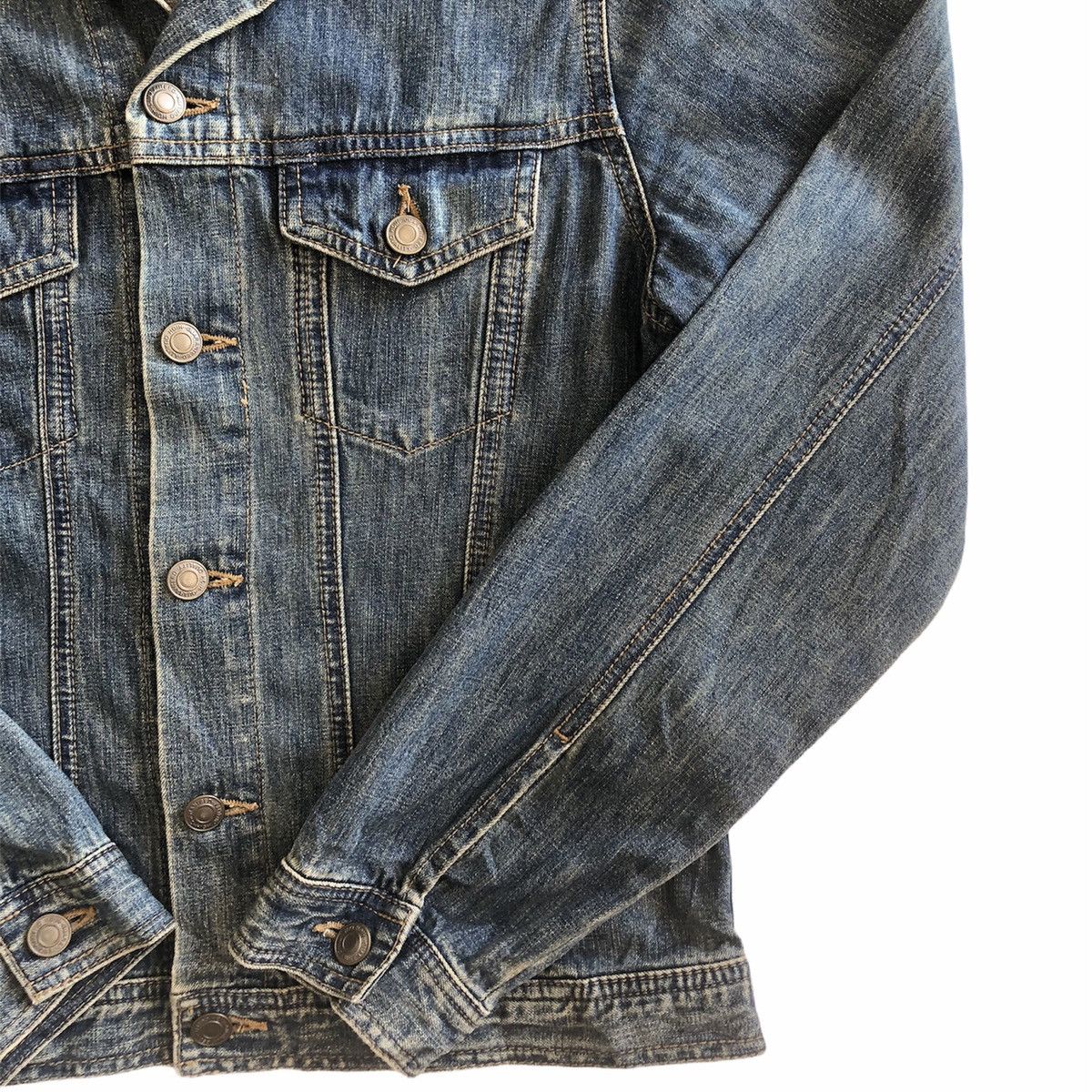 Japanese Brand Vintage 90's Trucker Jacket Denim Size US XS / EU 42 / 0 - 3 Thumbnail