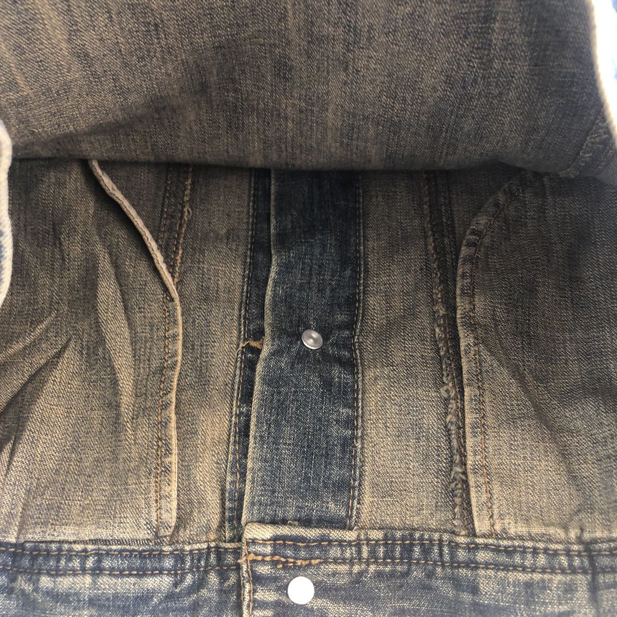 Japanese Brand Vintage 90's Trucker Jacket Denim Size US XS / EU 42 / 0 - 12 Thumbnail