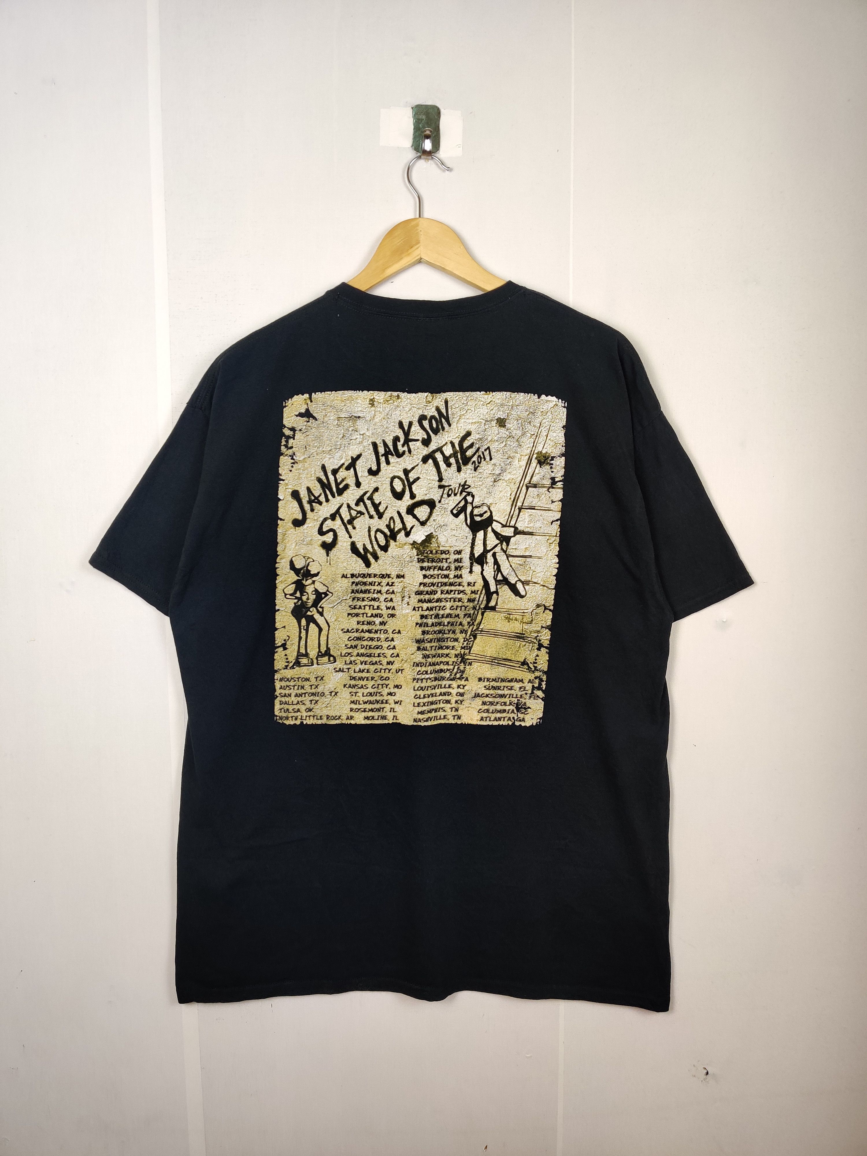 Band Tees Vintage Janet Jackson State Of The World Tour Tee Tshirt Size US XL / EU 56 / 4 - 10 Thumbnail