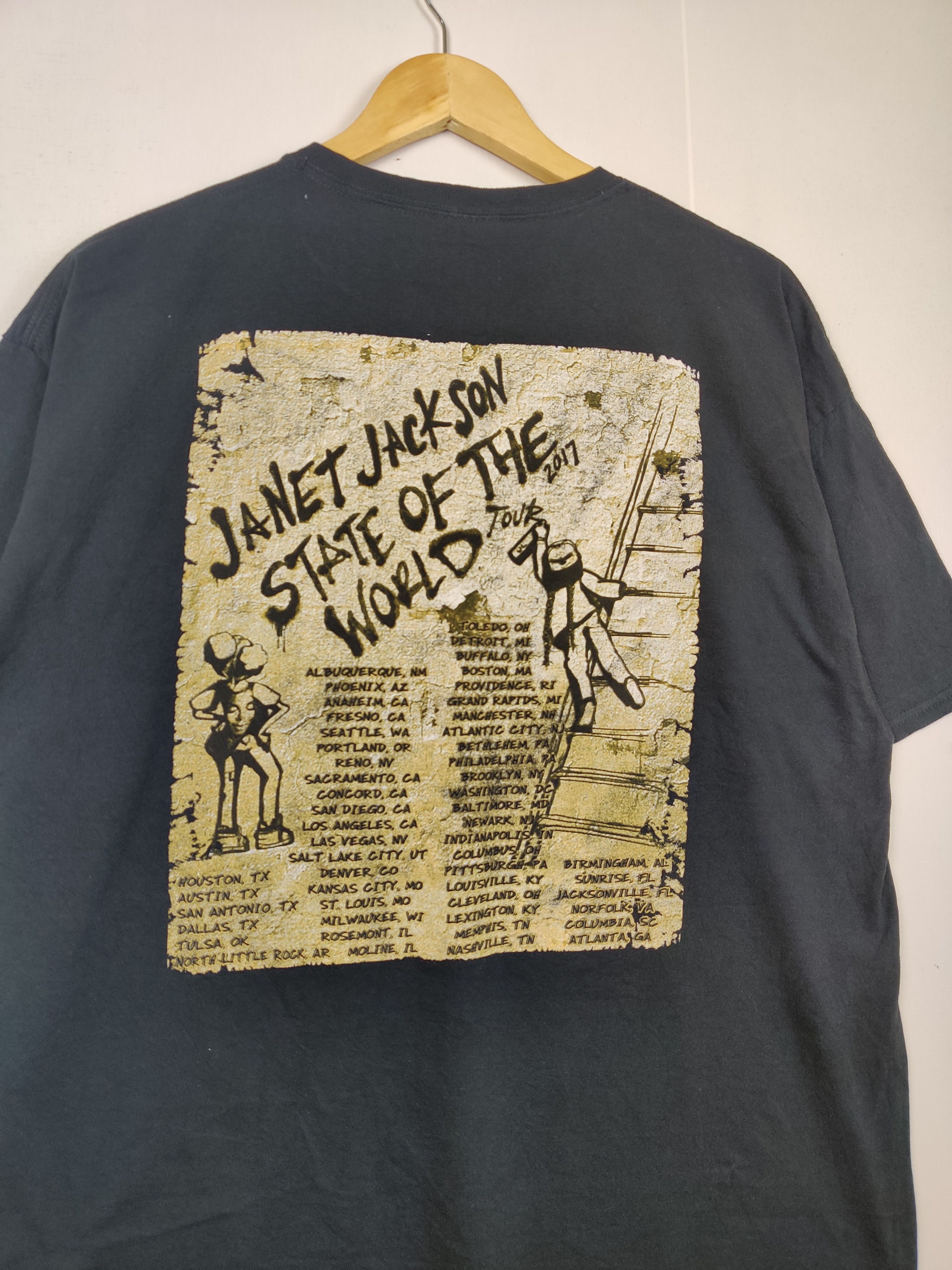 Band Tees Vintage Janet Jackson State Of The World Tour Tee Tshirt Size US XL / EU 56 / 4 - 8 Thumbnail