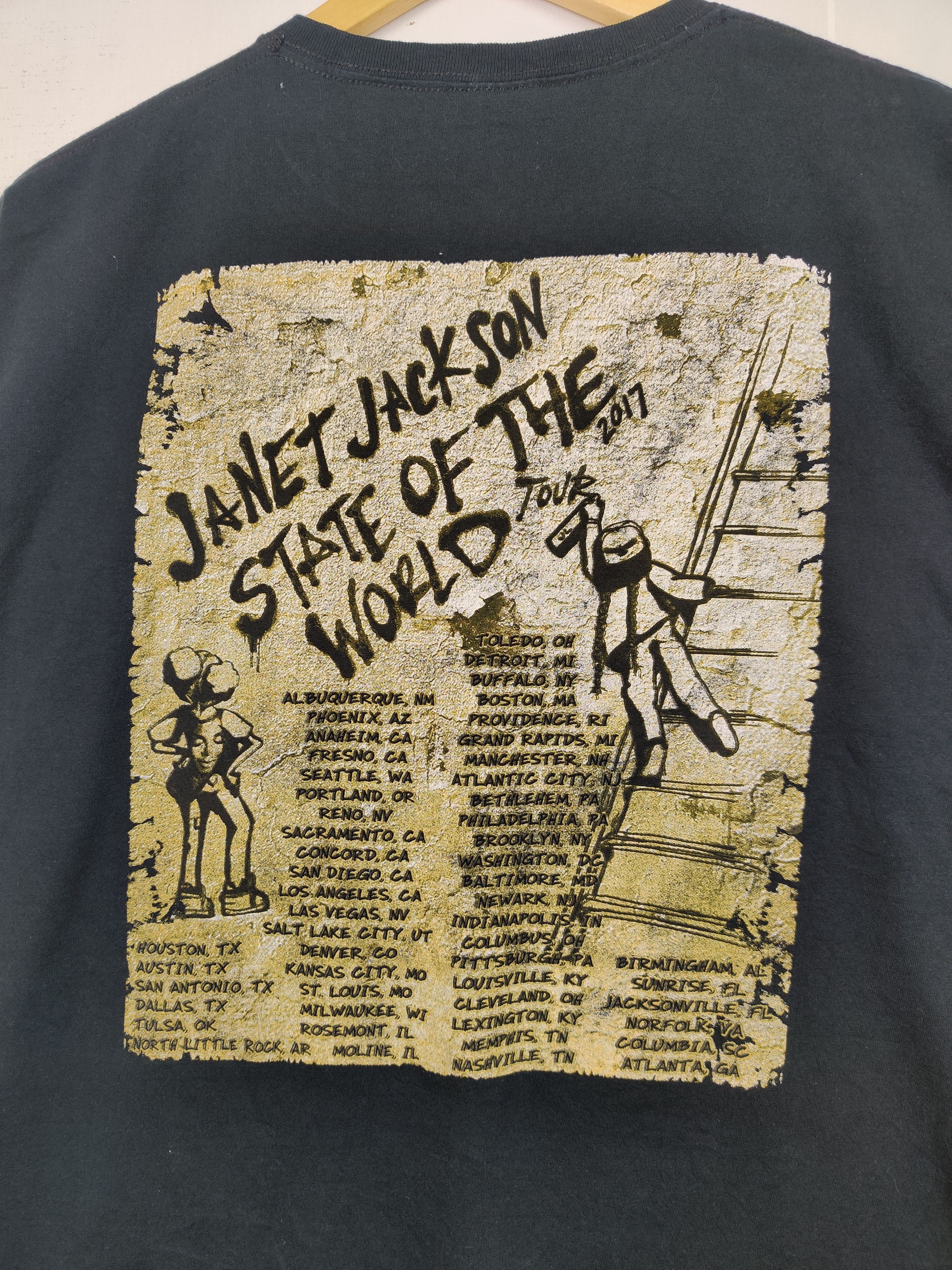 Band Tees Vintage Janet Jackson State Of The World Tour Tee Tshirt Size US XL / EU 56 / 4 - 9 Thumbnail