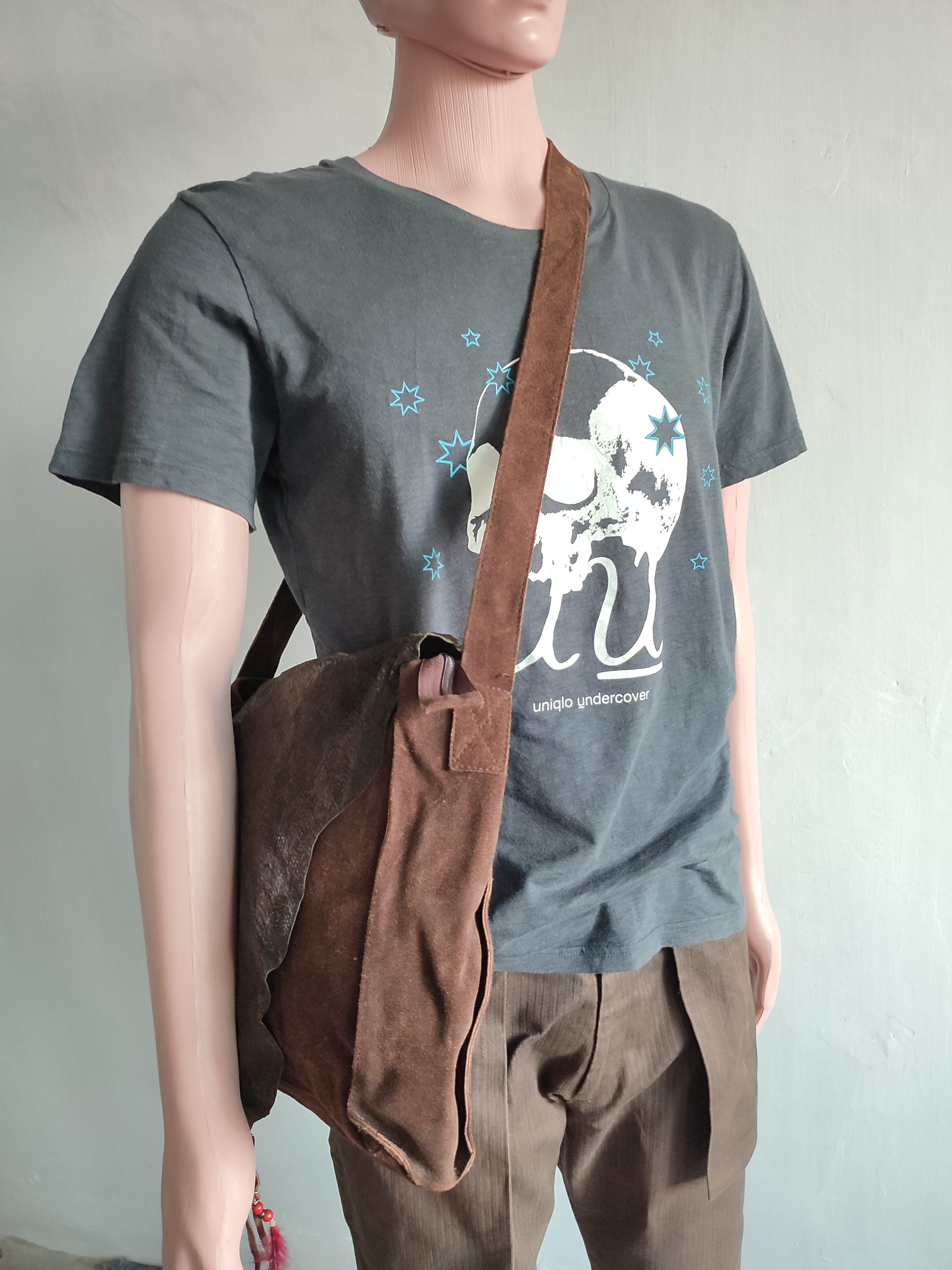 Leather 🔥Ssamzie Leather Suede Crossbody bag Size ONE SIZE - 2 Thumbnail