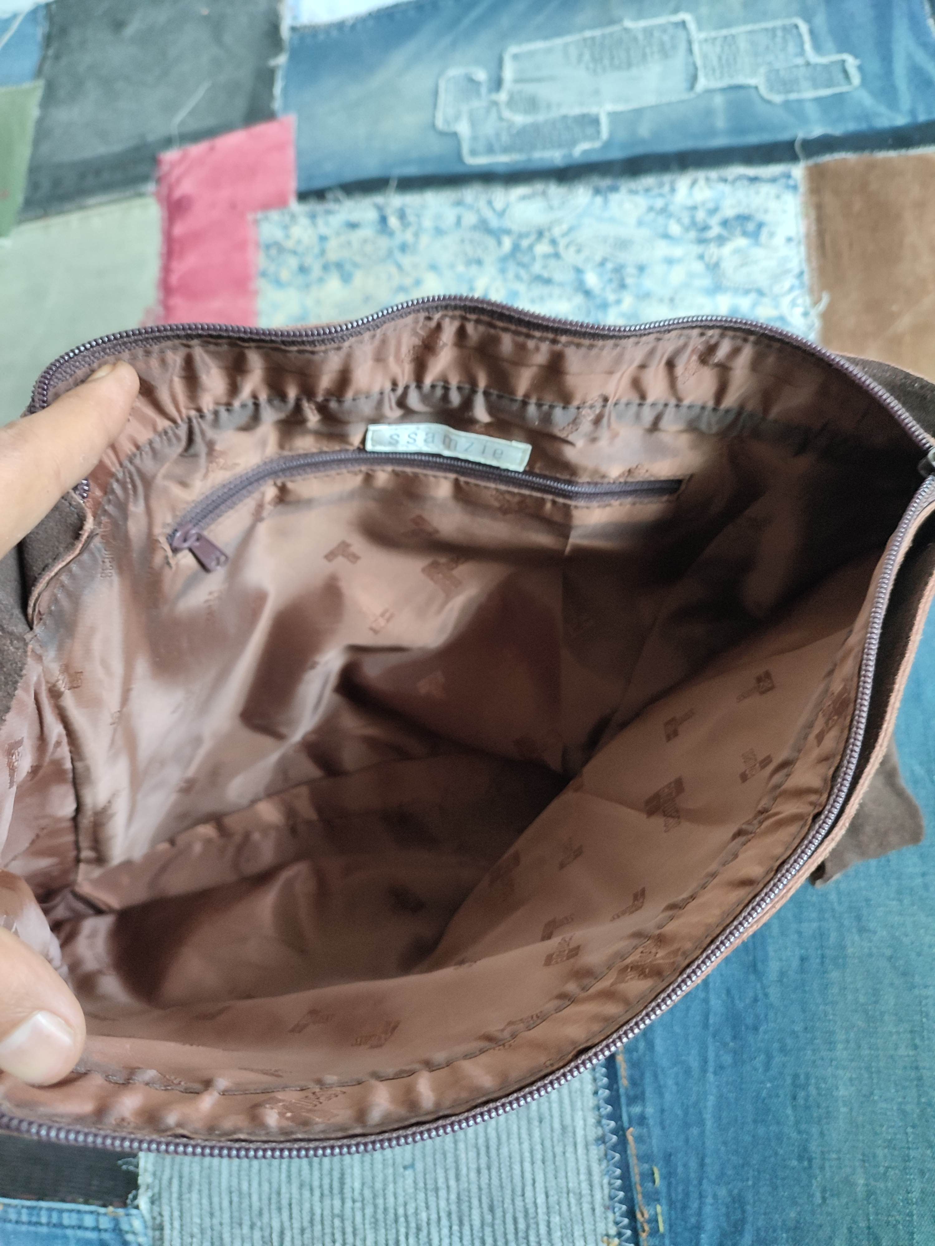 Leather 🔥Ssamzie Leather Suede Crossbody bag Size ONE SIZE - 10 Thumbnail