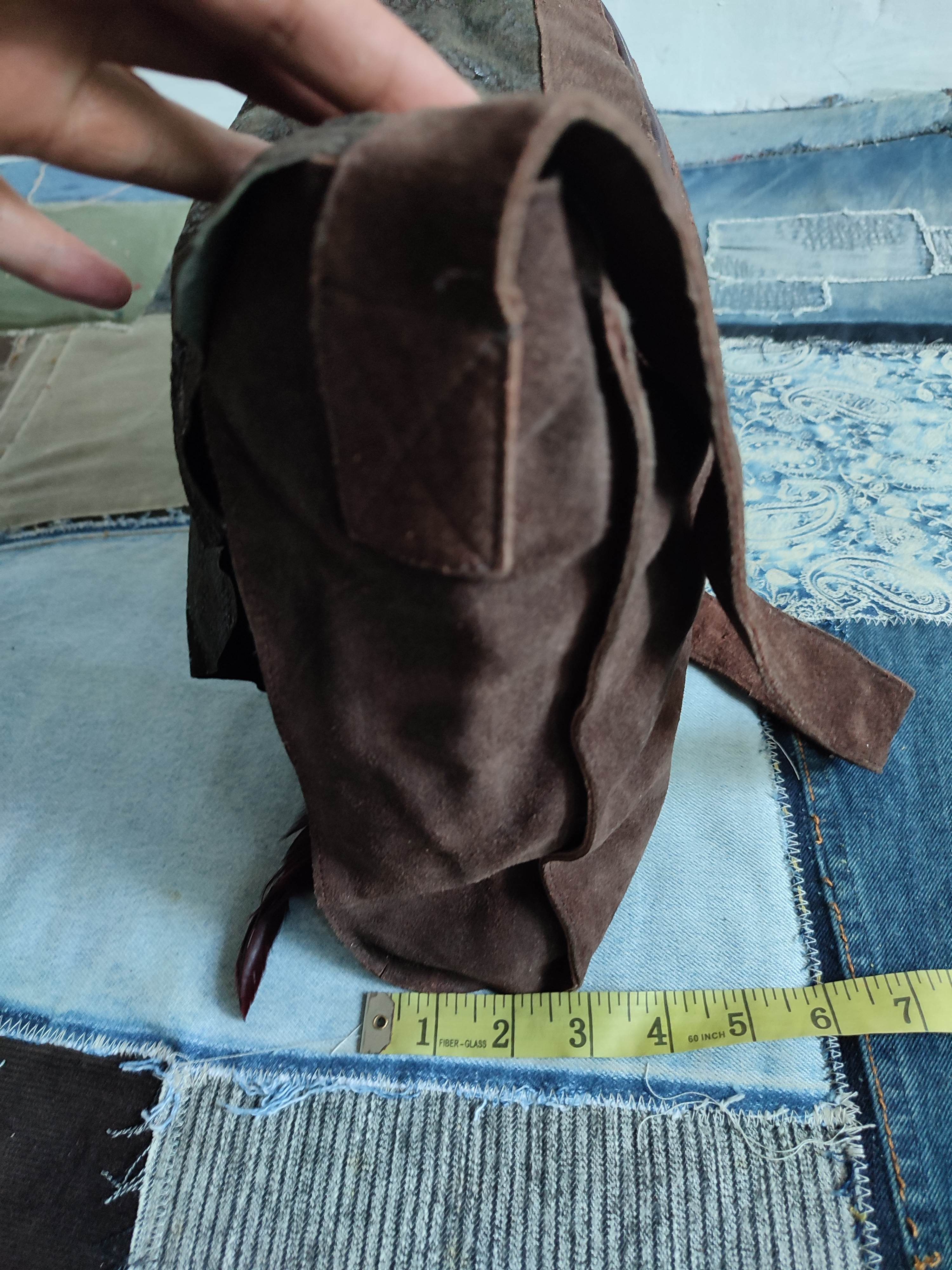 Leather 🔥Ssamzie Leather Suede Crossbody bag Size ONE SIZE - 14 Thumbnail
