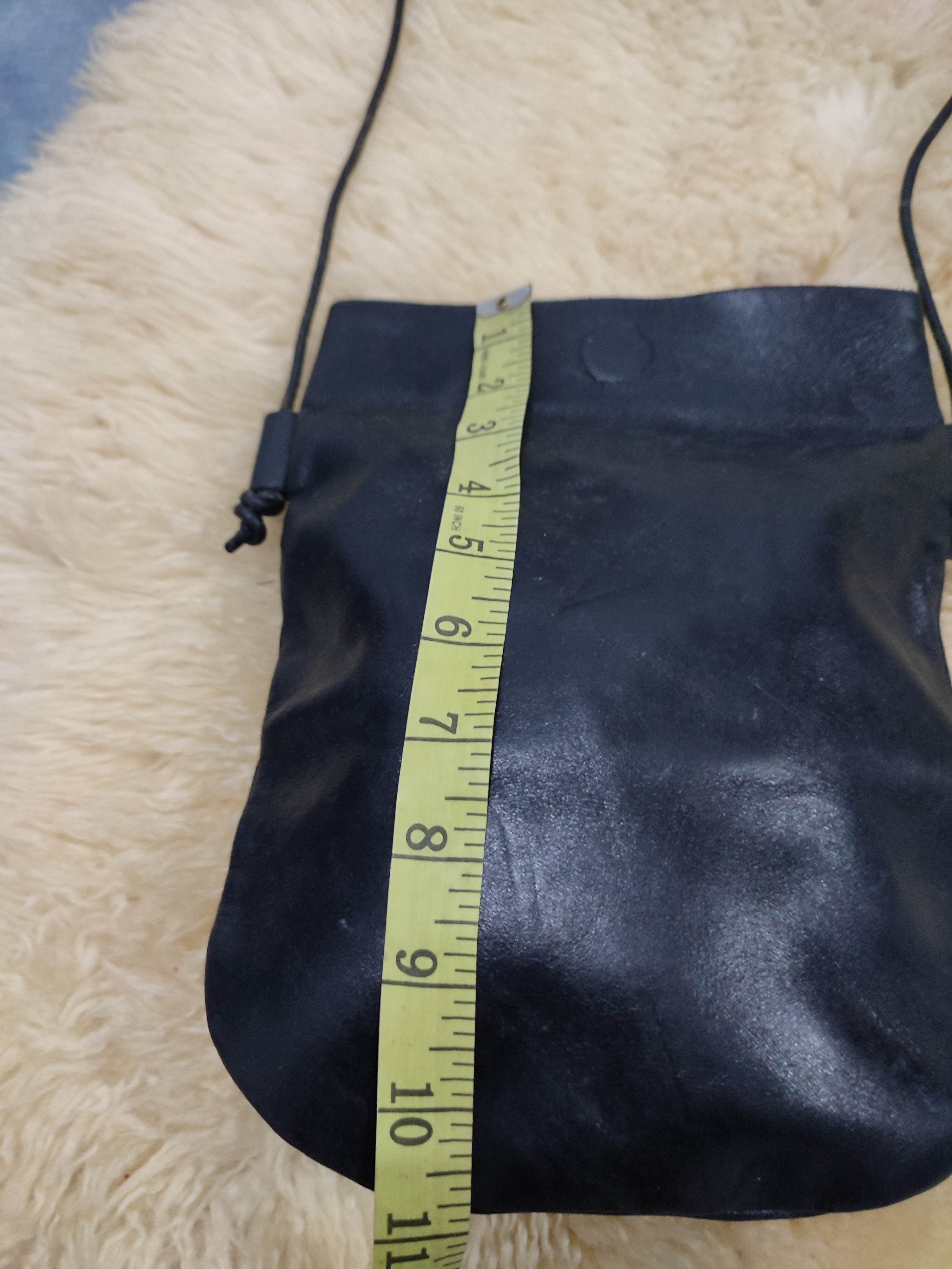 Leather 🔥Black Leather Cross body Bag simple minimalist Size ONE SIZE - 10 Thumbnail