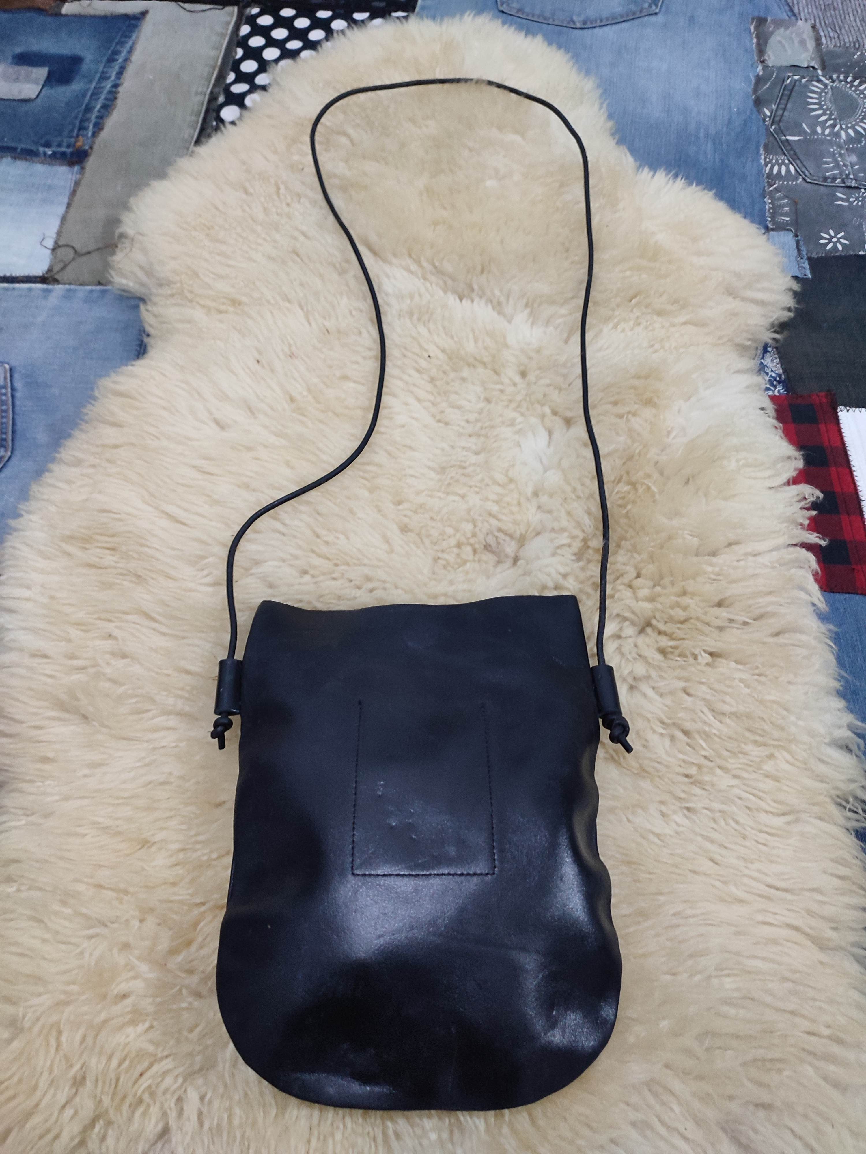 Leather 🔥Black Leather Cross body Bag simple minimalist Size ONE SIZE - 7 Thumbnail
