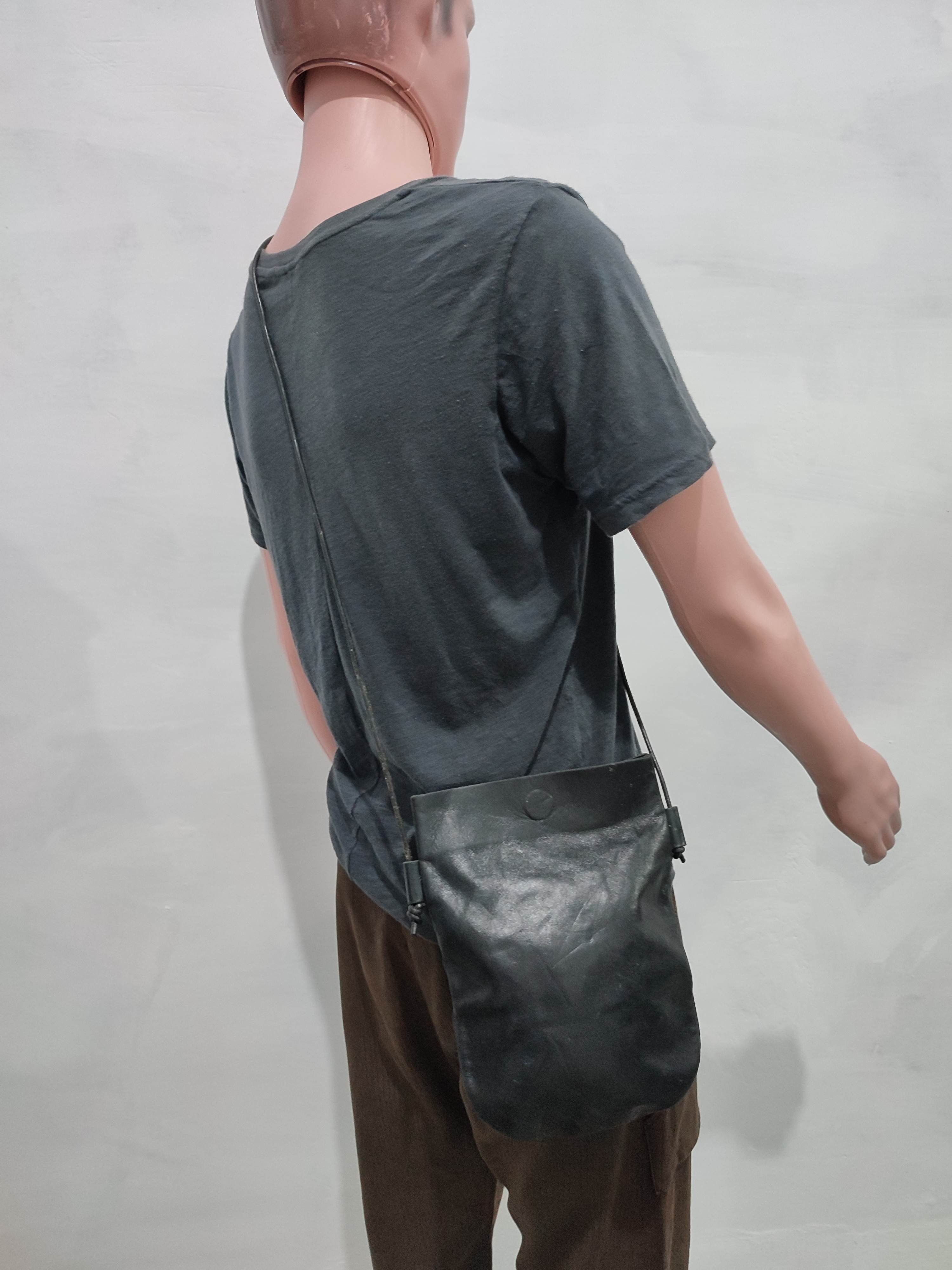 Leather 🔥Black Leather Cross body Bag simple minimalist Size ONE SIZE - 3 Thumbnail
