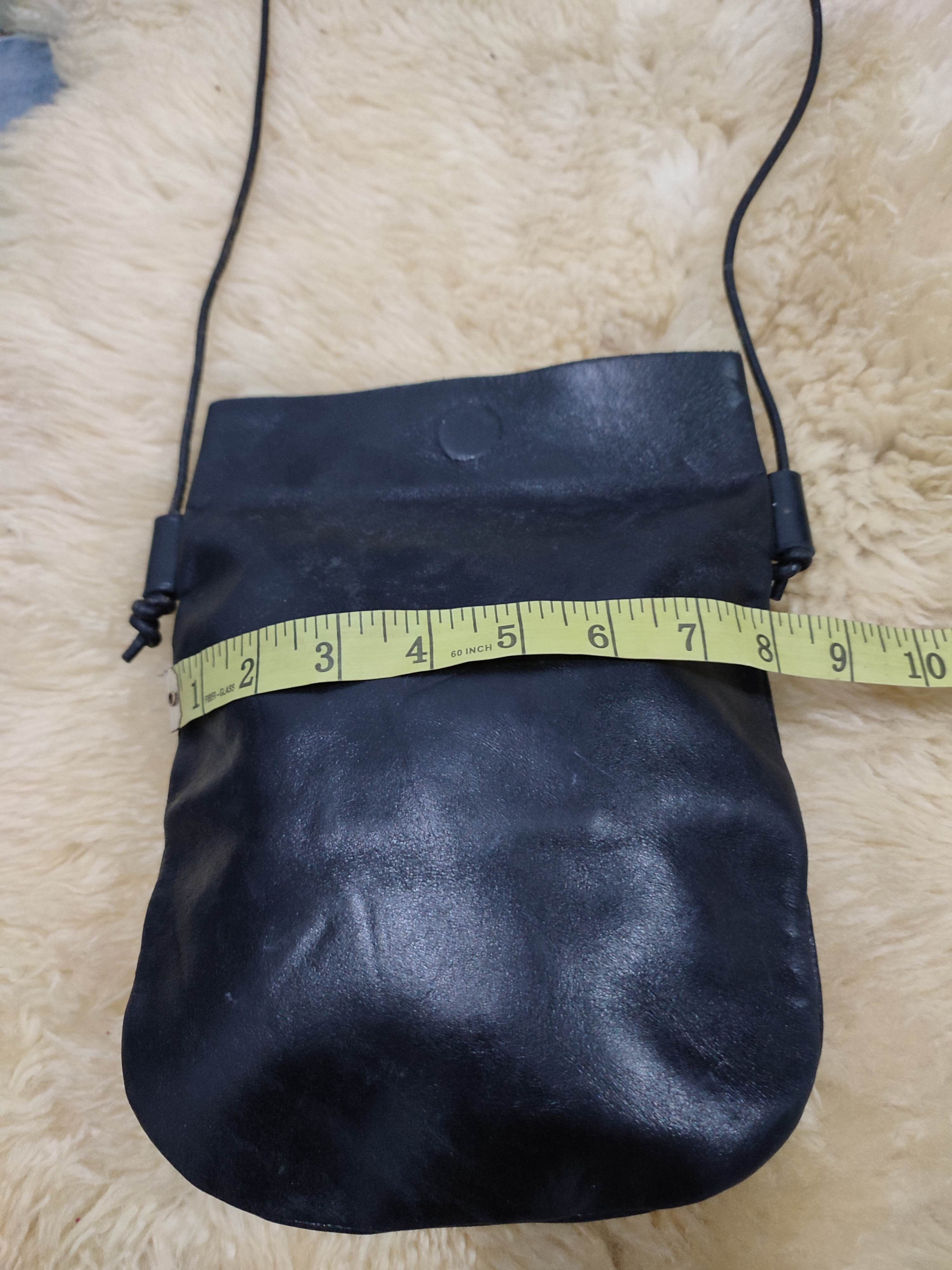 Leather 🔥Black Leather Cross body Bag simple minimalist Size ONE SIZE - 11 Thumbnail