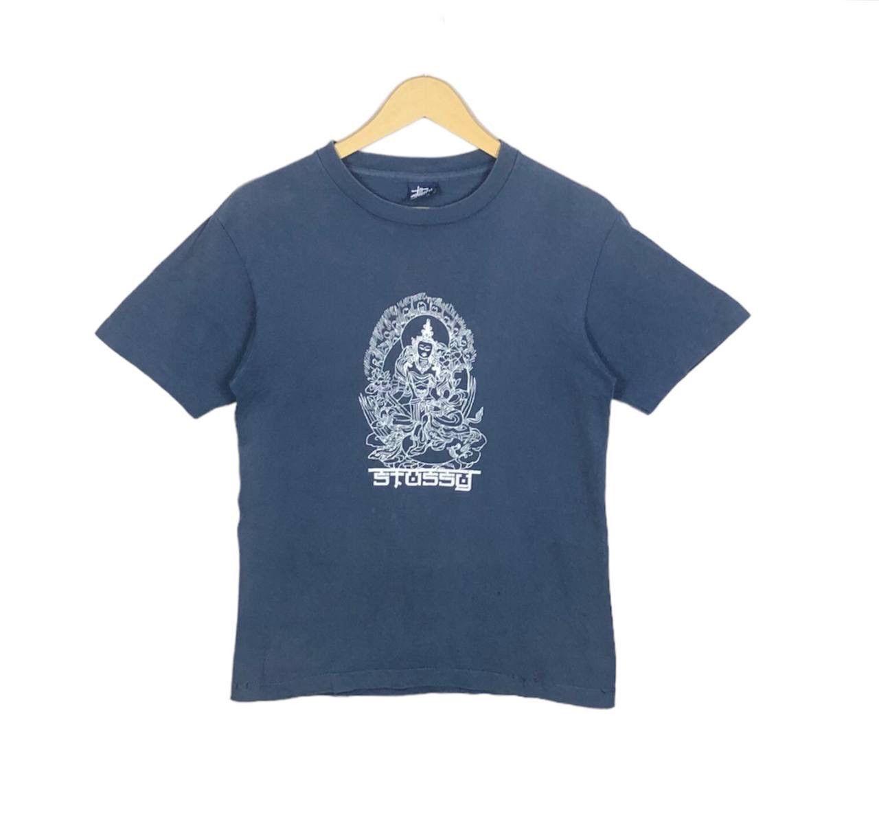 Stussy 90s Thrashed Stussy Buddha USA Sun Faded Tshirt ERD Grunge Size US S / EU 44-46 / 1 - 1 Thumbnail