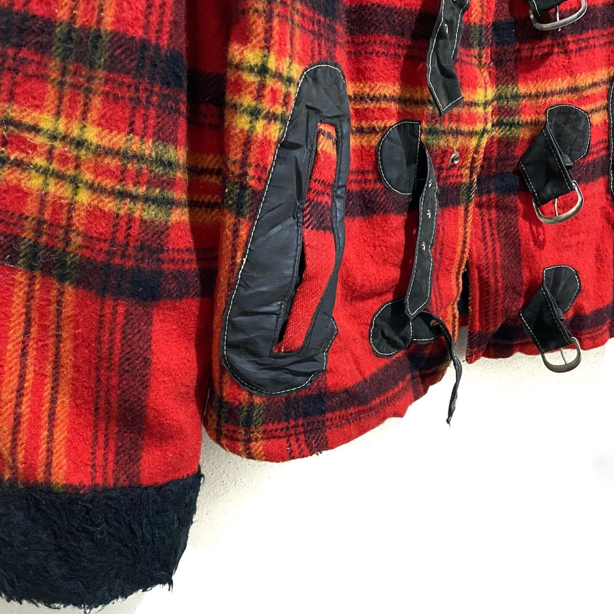 Vintage Vtg EXPRESSIONS CAMPUS Wool Blanket Pendleton Leather Jacket Size US M / EU 48-50 / 2 - 3 Thumbnail