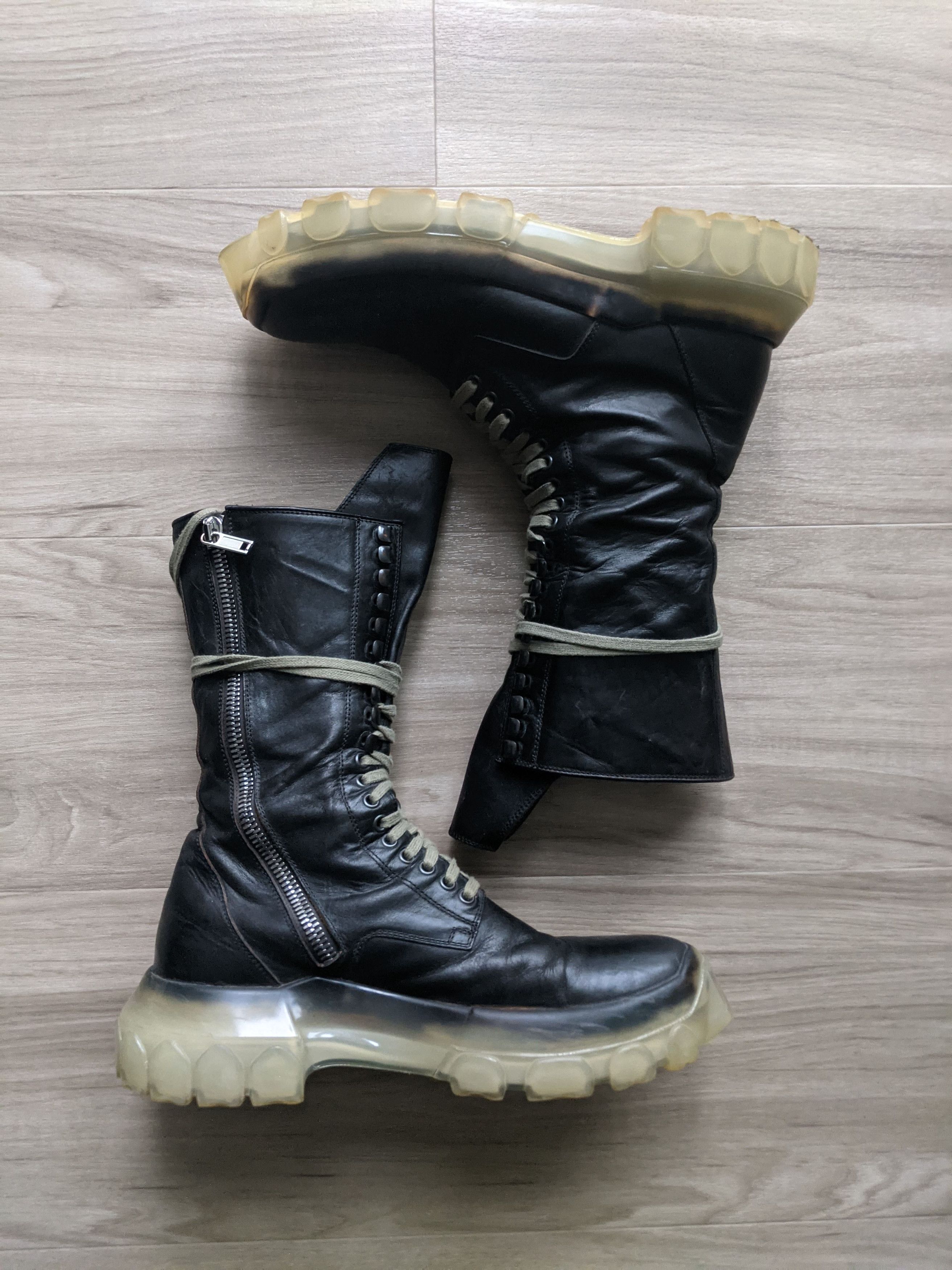 Rick Owens Tractor Boots Rick Owens Bozo Tractor Army Boots