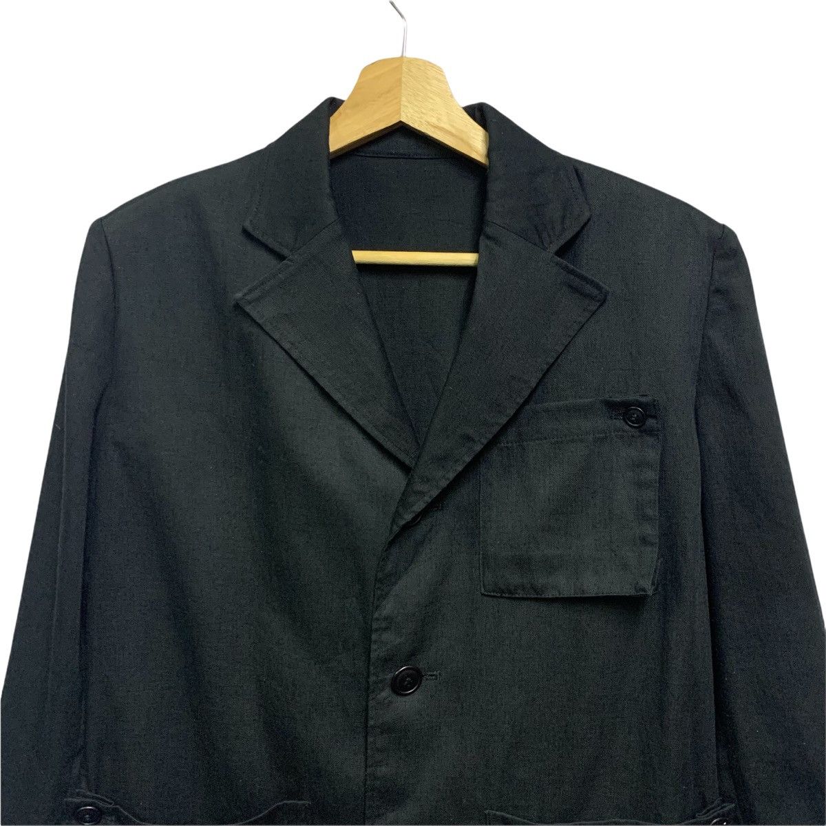 Issey Miyake Vintage Issey Miyake Hemp Black Jacket Size L / US 10 / IT 46 - 3 Thumbnail