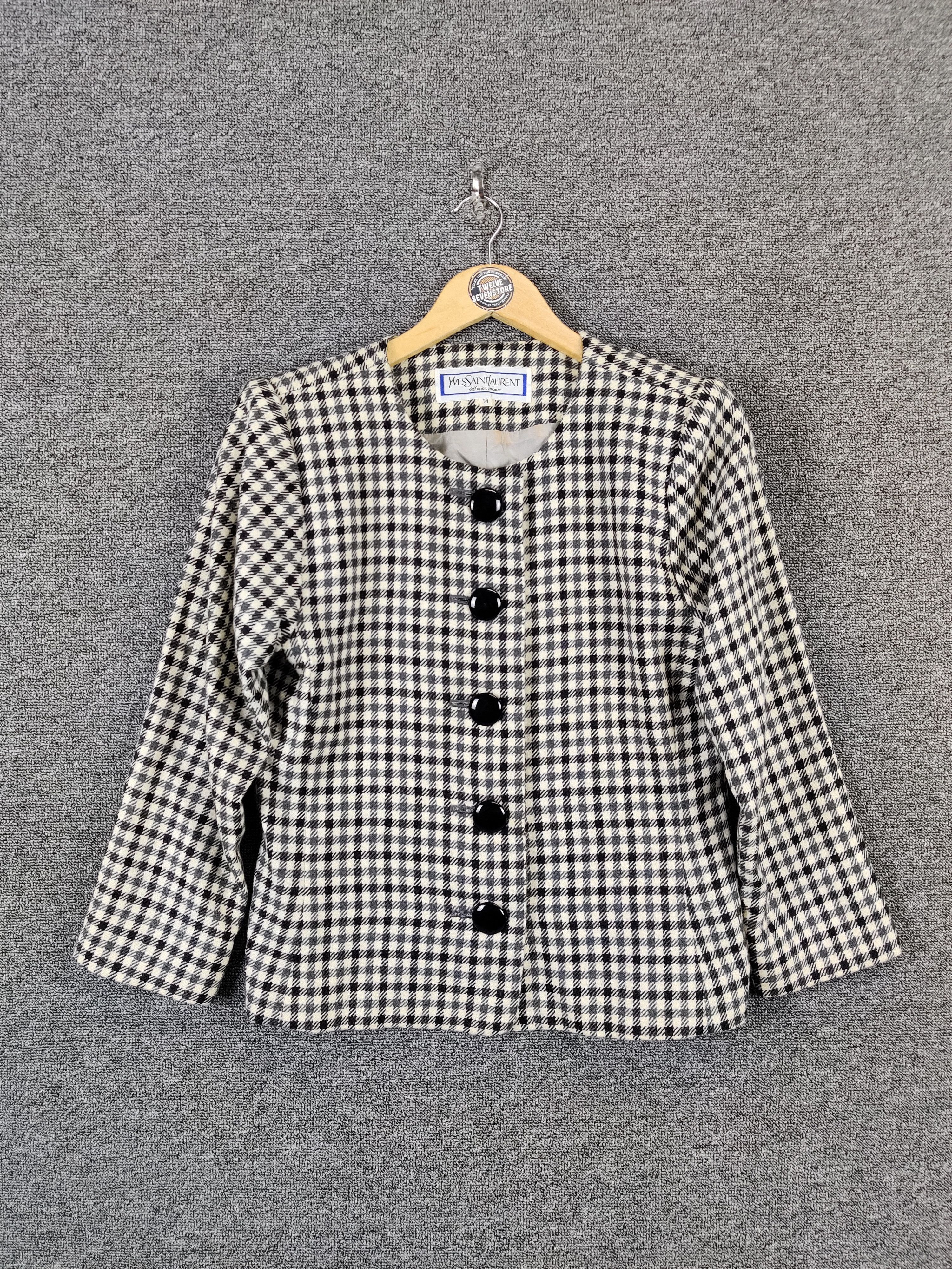Yves Saint Laurent Vintage Yves Saint Laurent Diffusion Hommes Plaid Blazer Size M / US 6-8 / IT 42-44 - 1 Thumbnail