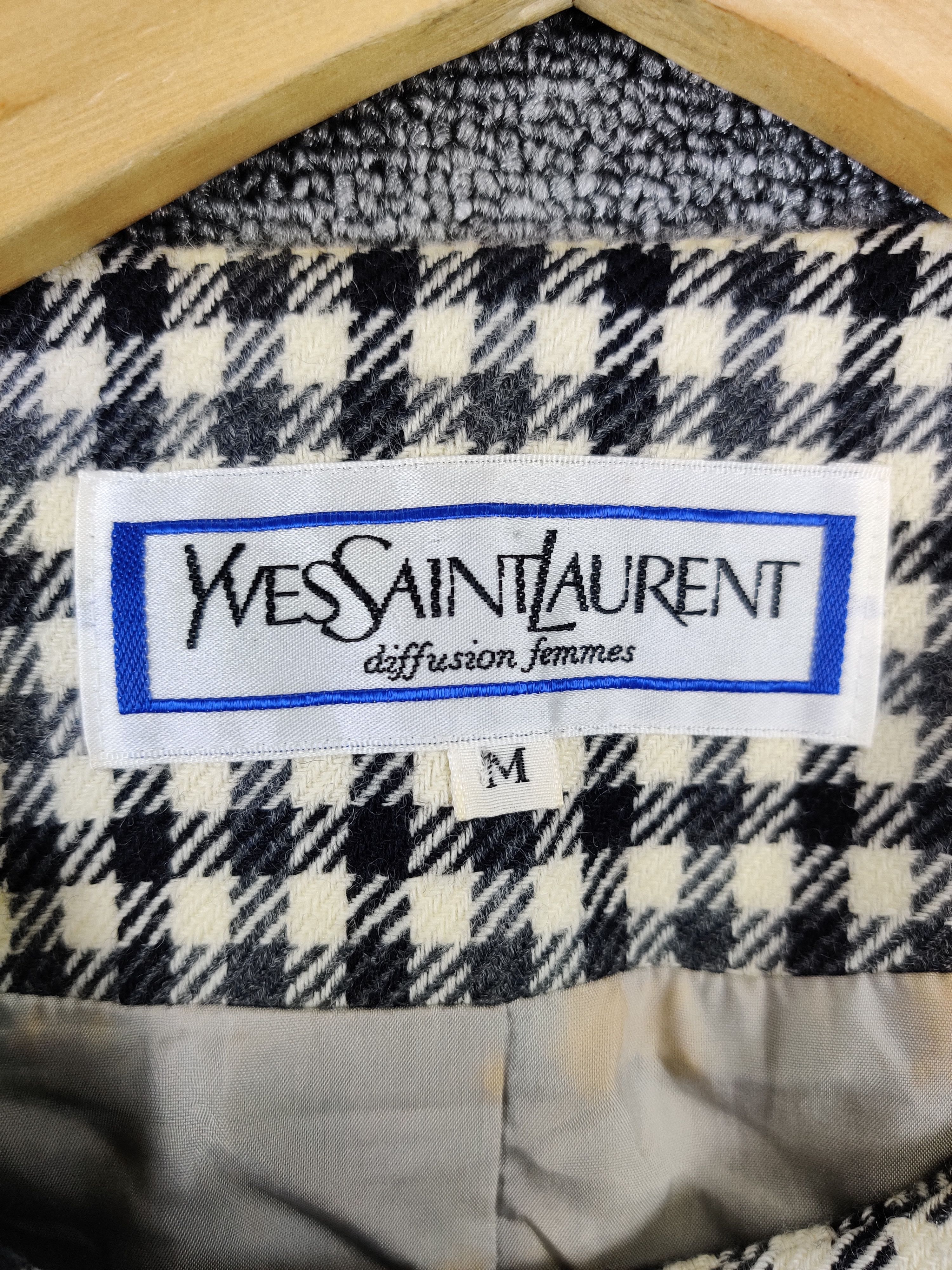 Yves Saint Laurent Vintage Yves Saint Laurent Diffusion Hommes Plaid Blazer Size M / US 6-8 / IT 42-44 - 6 Thumbnail