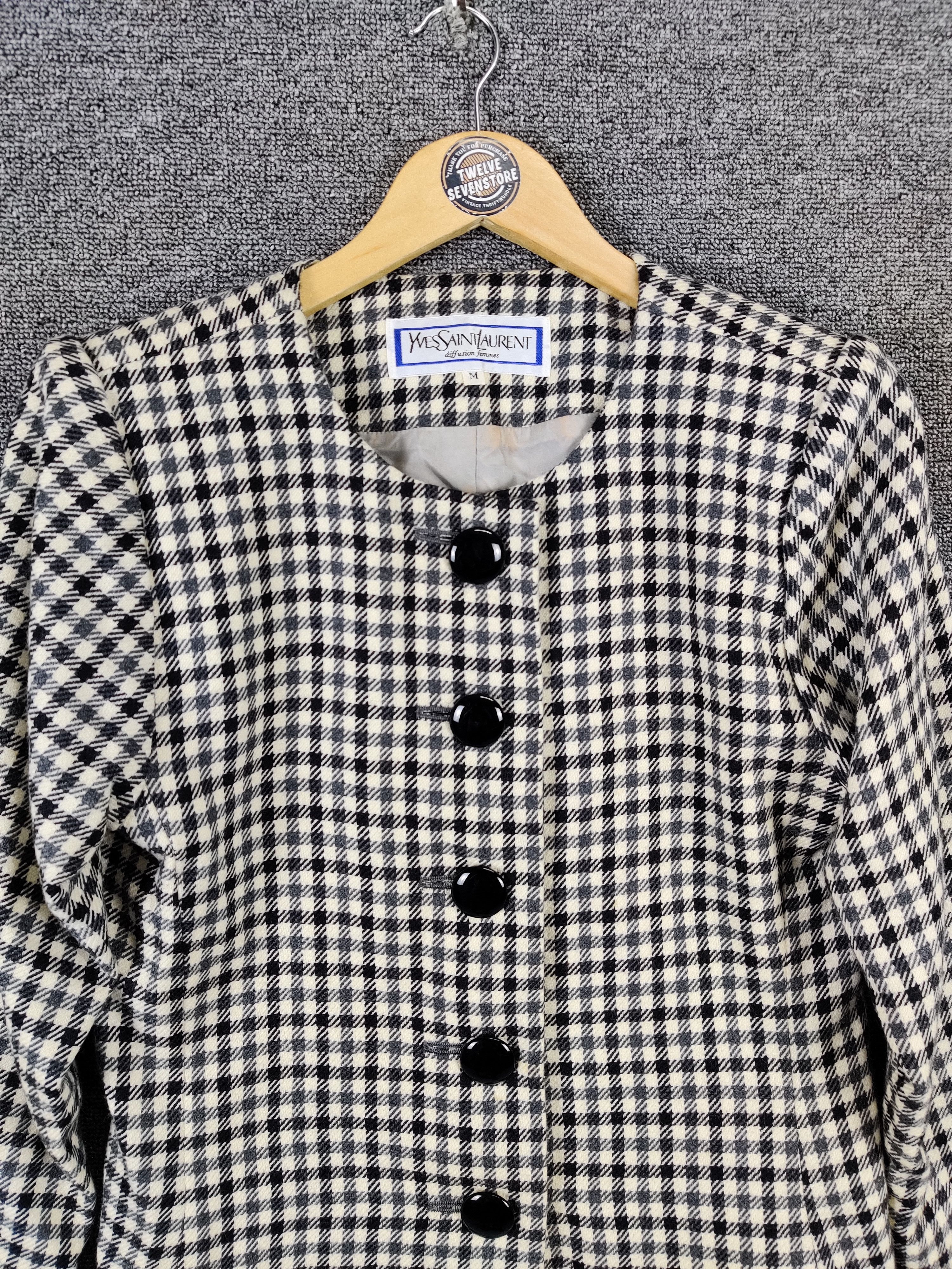 Yves Saint Laurent Vintage Yves Saint Laurent Diffusion Hommes Plaid Blazer Size M / US 6-8 / IT 42-44 - 5 Thumbnail