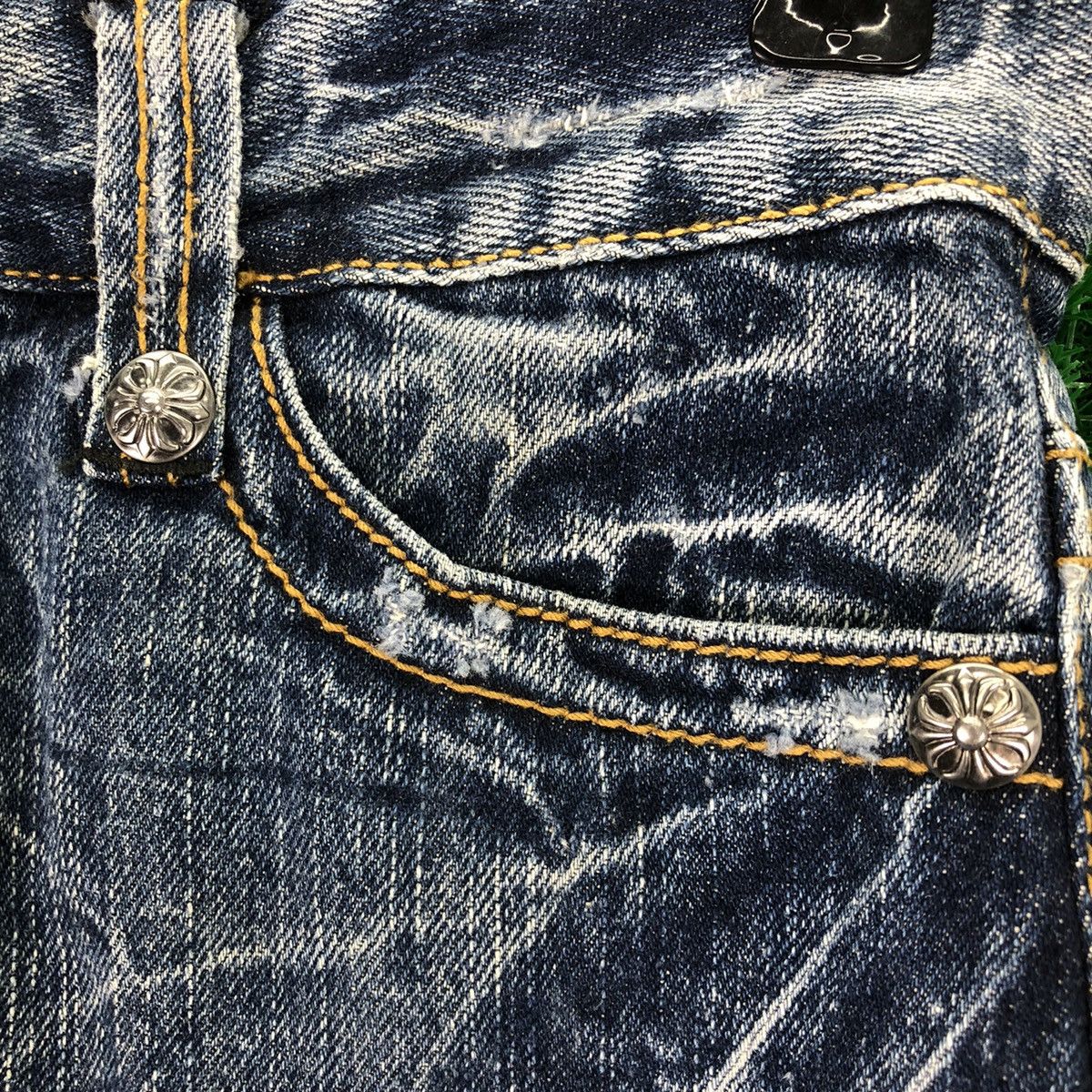 Japanese Brand Vintage 90's Blue Denim Sexy Mini Skirt by Vence Jeans Size 28" / US 6 / IT 42 - 7 Thumbnail
