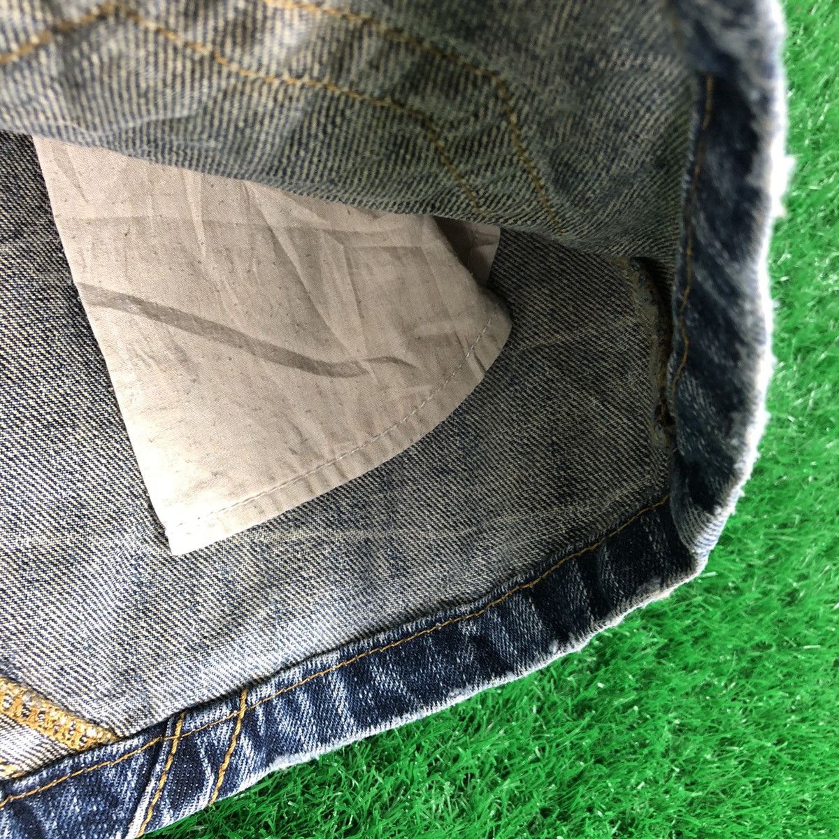 Japanese Brand Vintage 90's Blue Denim Sexy Mini Skirt by Vence Jeans Size 28" / US 6 / IT 42 - 8 Thumbnail