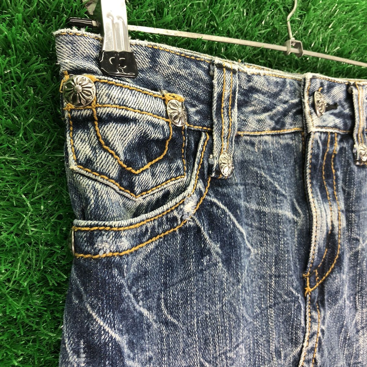 Japanese Brand Vintage 90's Blue Denim Sexy Mini Skirt by Vence Jeans Size 28" / US 6 / IT 42 - 2 Thumbnail