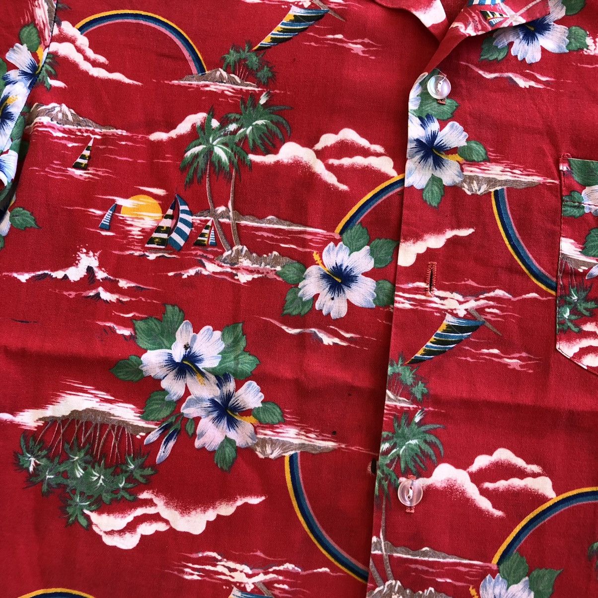 Batik Bay Vintage 80's Hawaiian Shirt Floral Motif Size US XS / EU 42 / 0 - 9 Thumbnail