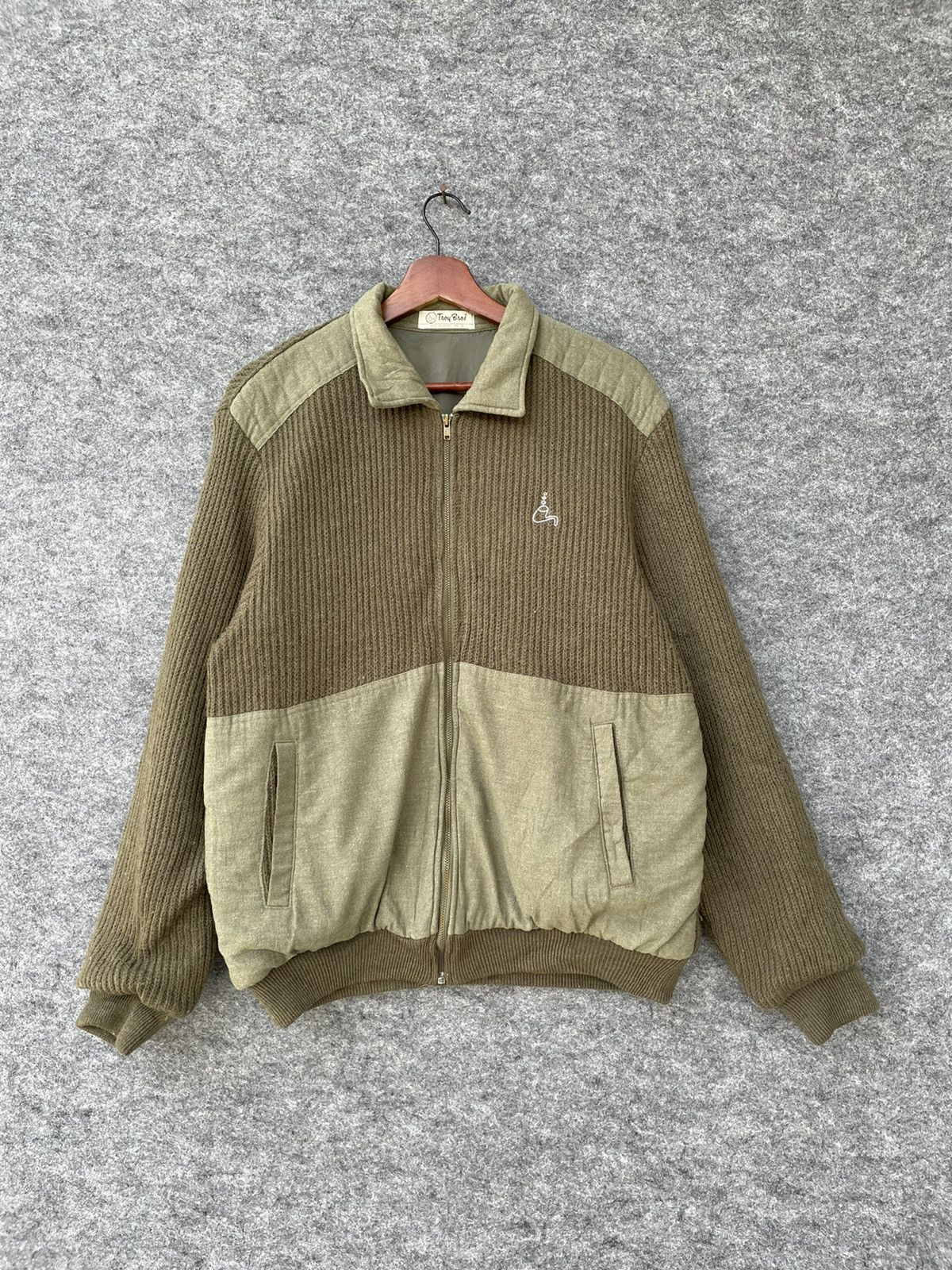image of Vintage Troy Bros Hybrid Jacket in Army Green, Men's (Size Large)